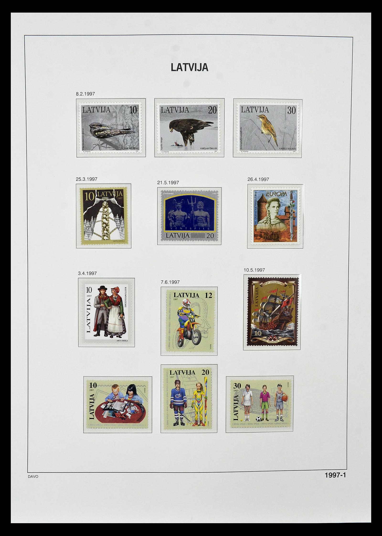 34847 098 - Postzegelverzameling 34847 Baltische Staten 1918-2009.
