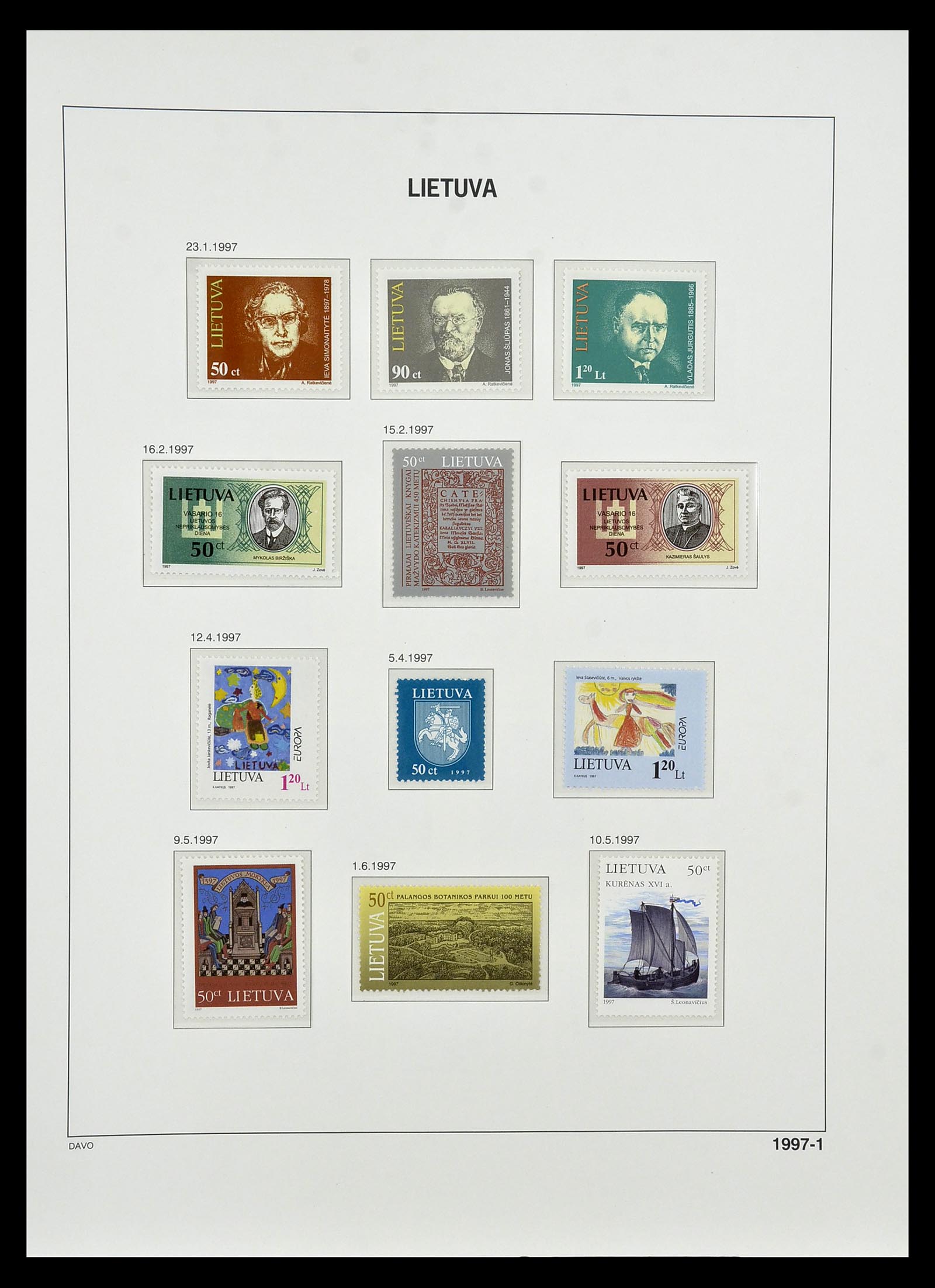 34847 160 - Postzegelverzameling 34847 Baltische Staten 1918-2009.