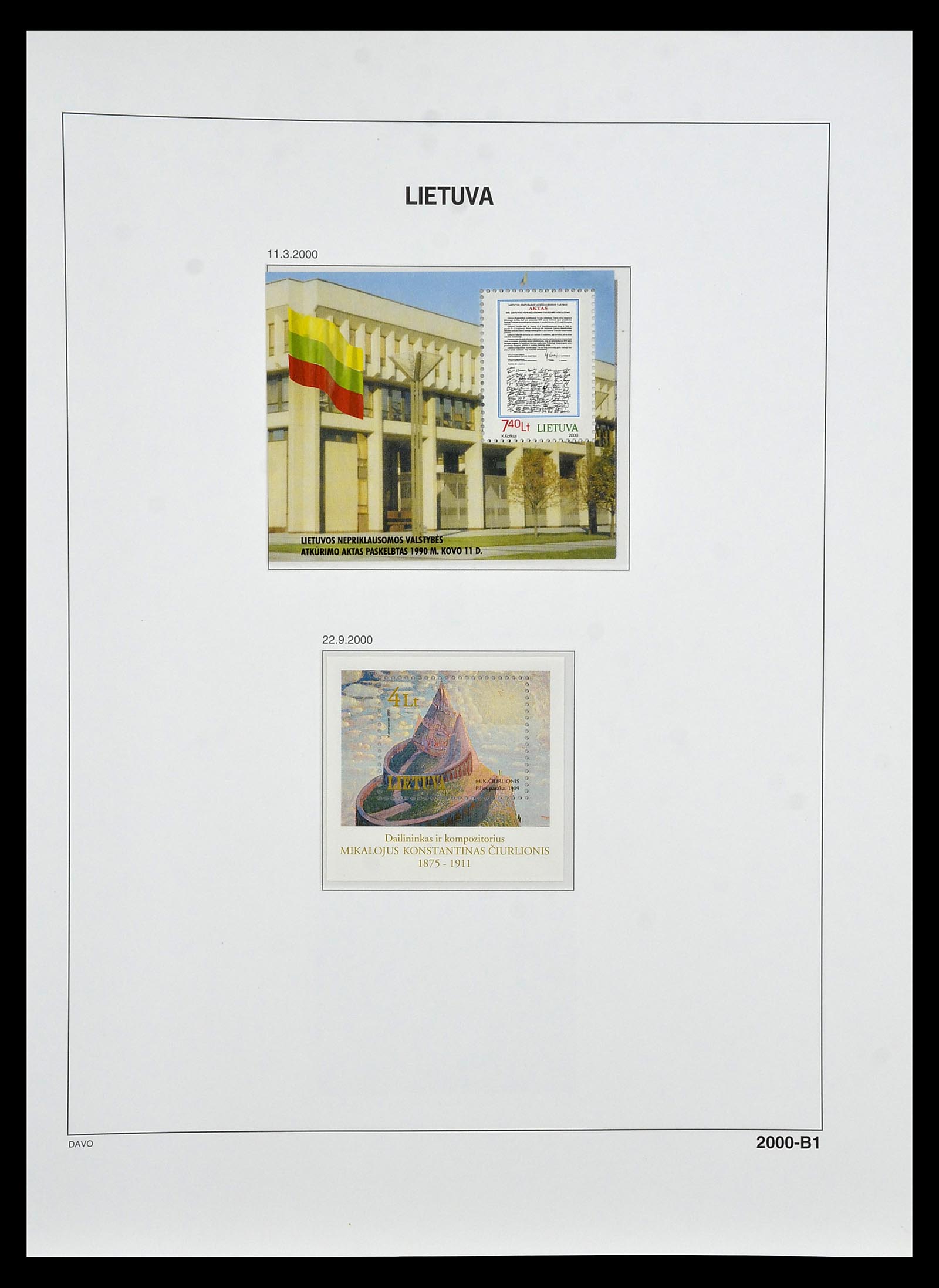 34847 175 - Postzegelverzameling 34847 Baltische Staten 1918-2009.