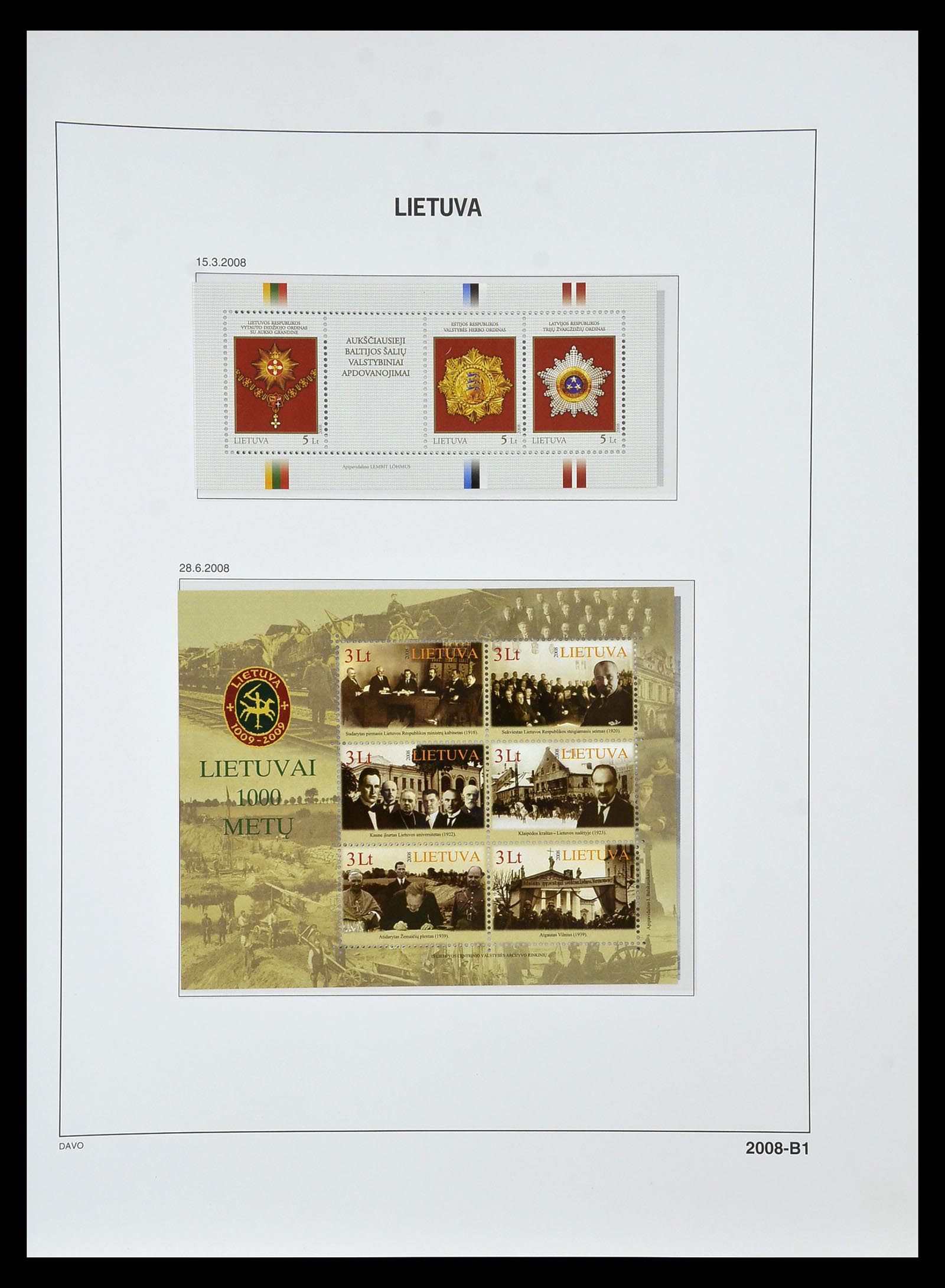 34847 204 - Postzegelverzameling 34847 Baltische Staten 1918-2009.