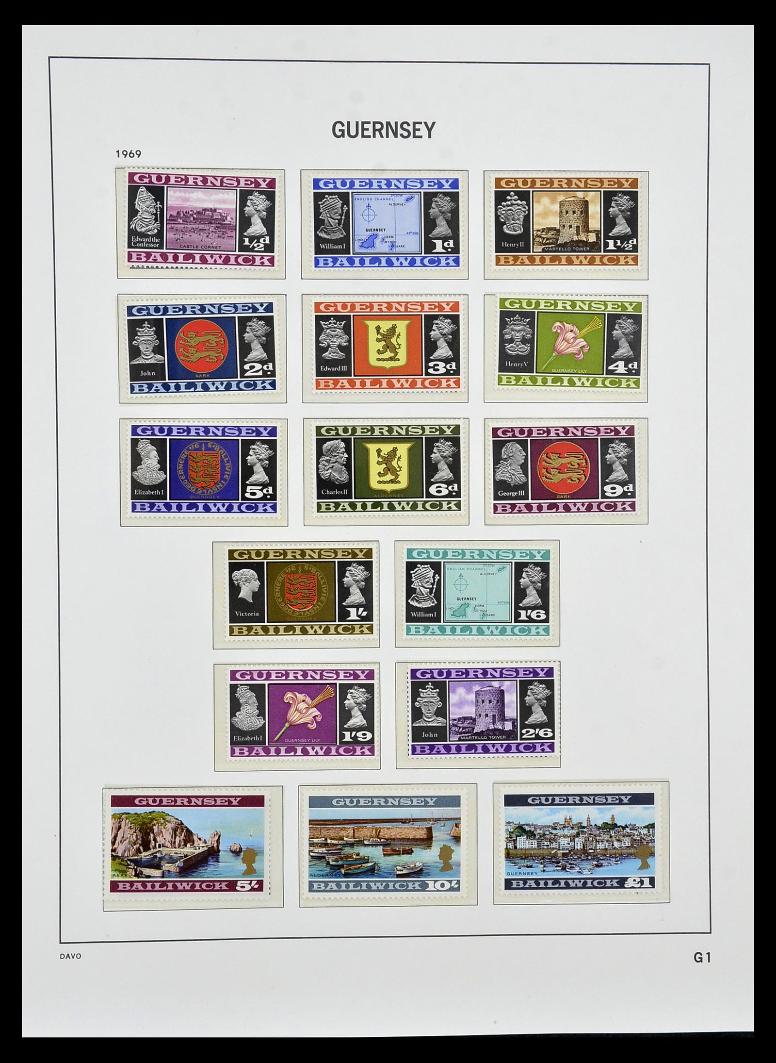 34849 001 - Postzegelverzameling 34849 Guernsey 1969-2005.