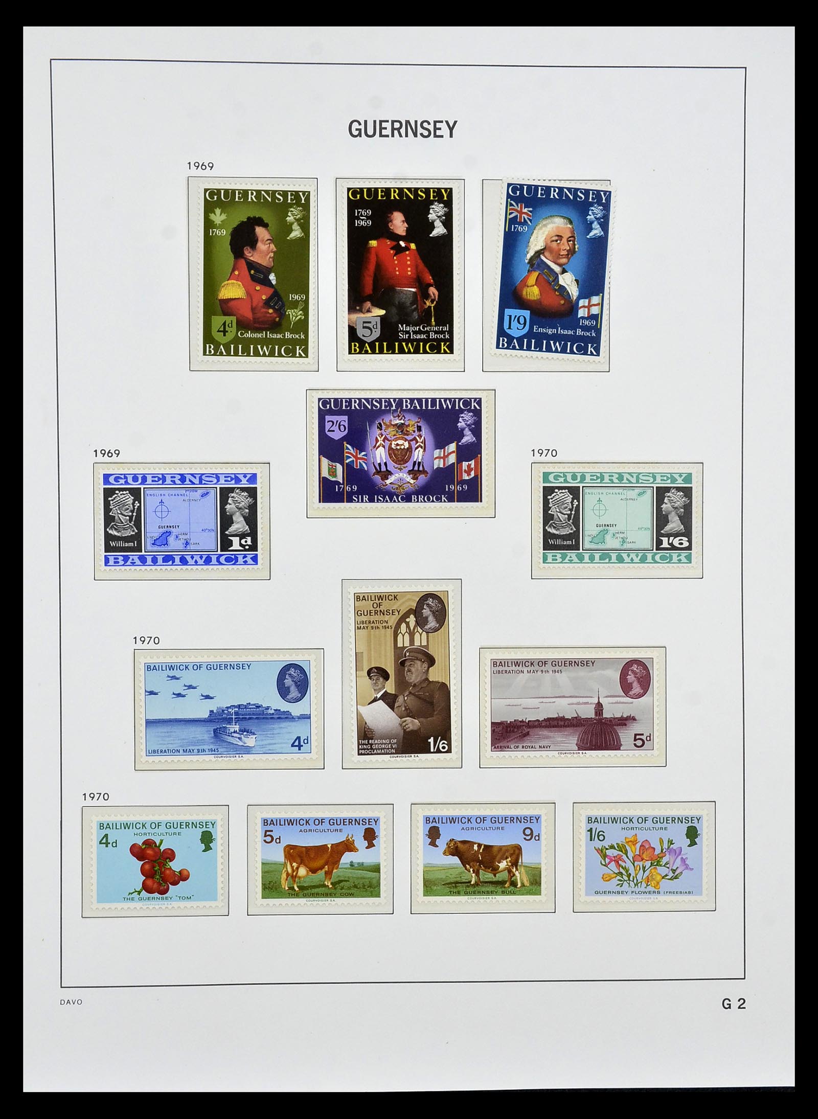 34849 002 - Postzegelverzameling 34849 Guernsey 1969-2005.