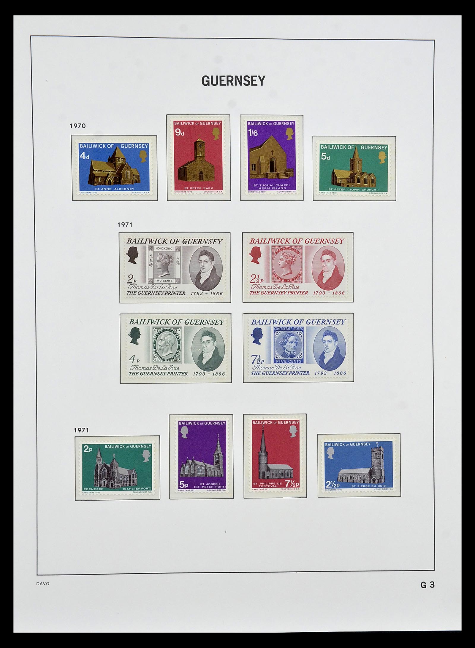 34849 003 - Postzegelverzameling 34849 Guernsey 1969-2005.