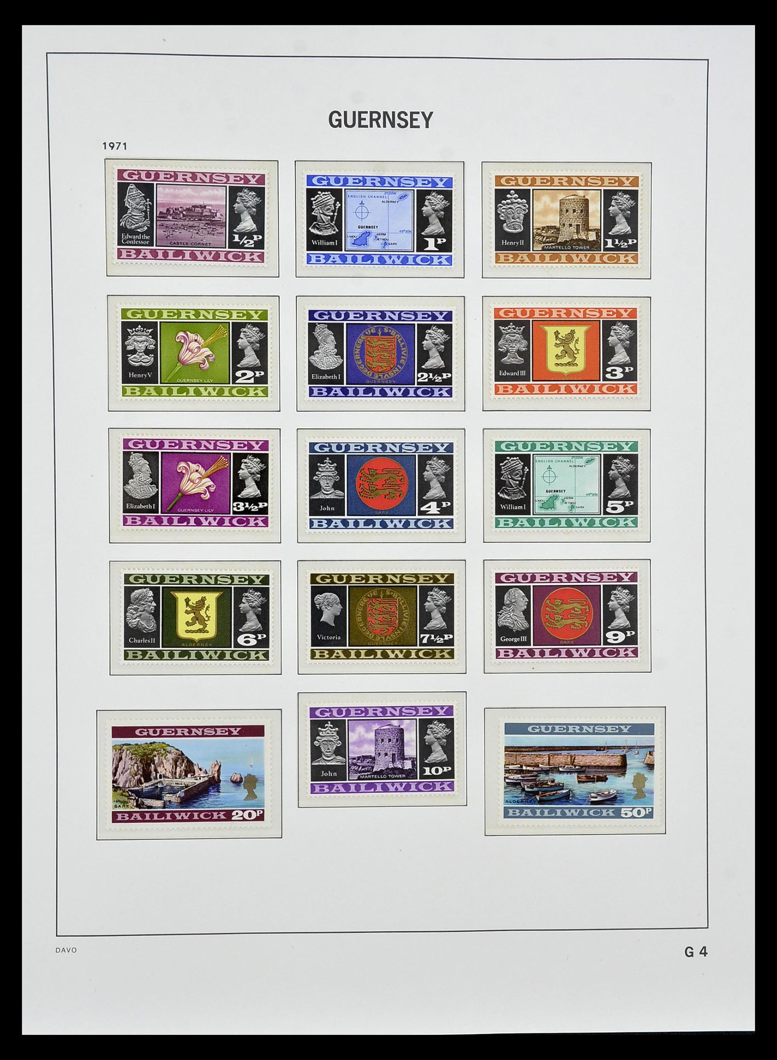 34849 004 - Postzegelverzameling 34849 Guernsey 1969-2005.