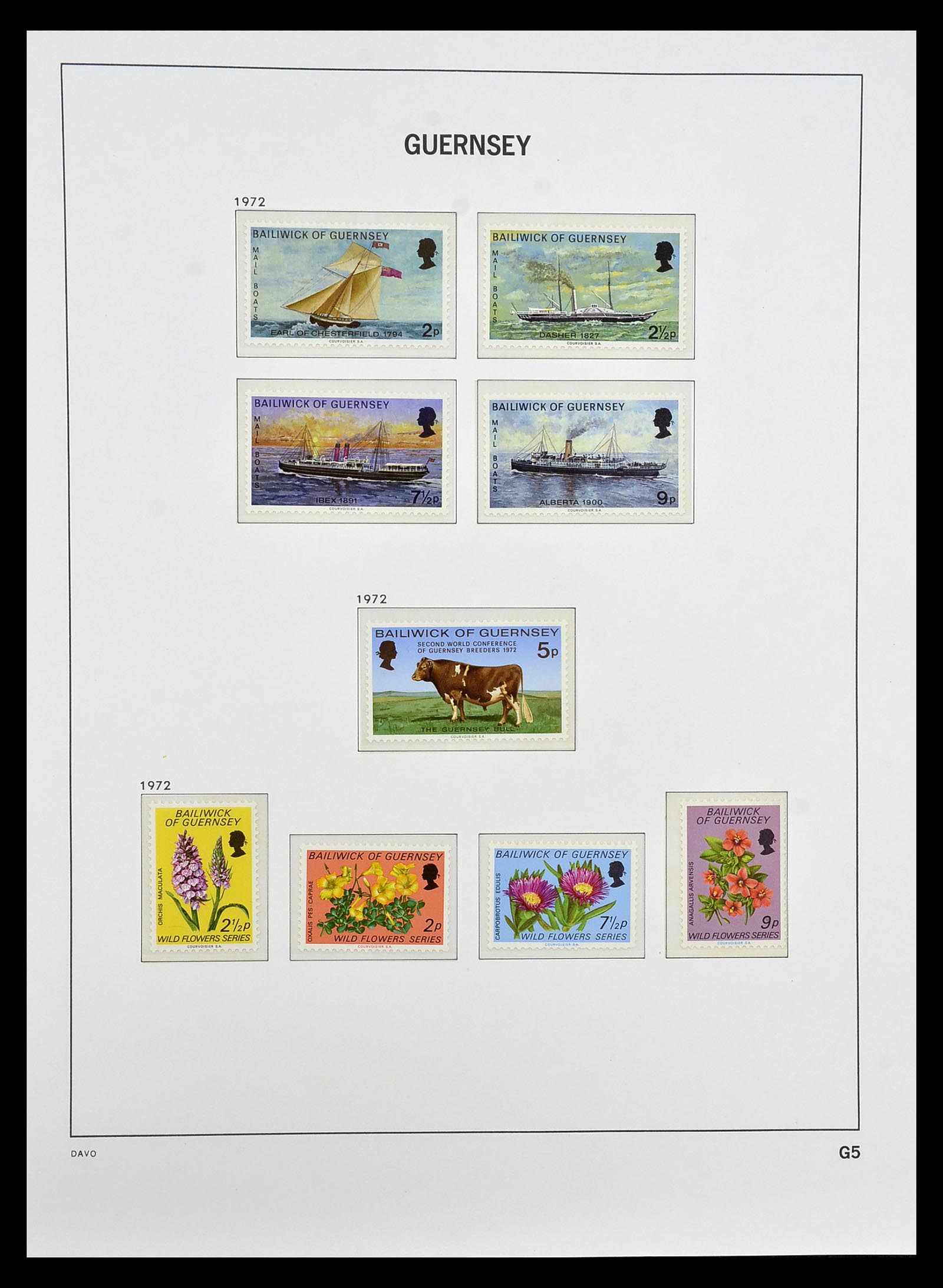 34849 005 - Postzegelverzameling 34849 Guernsey 1969-2005.