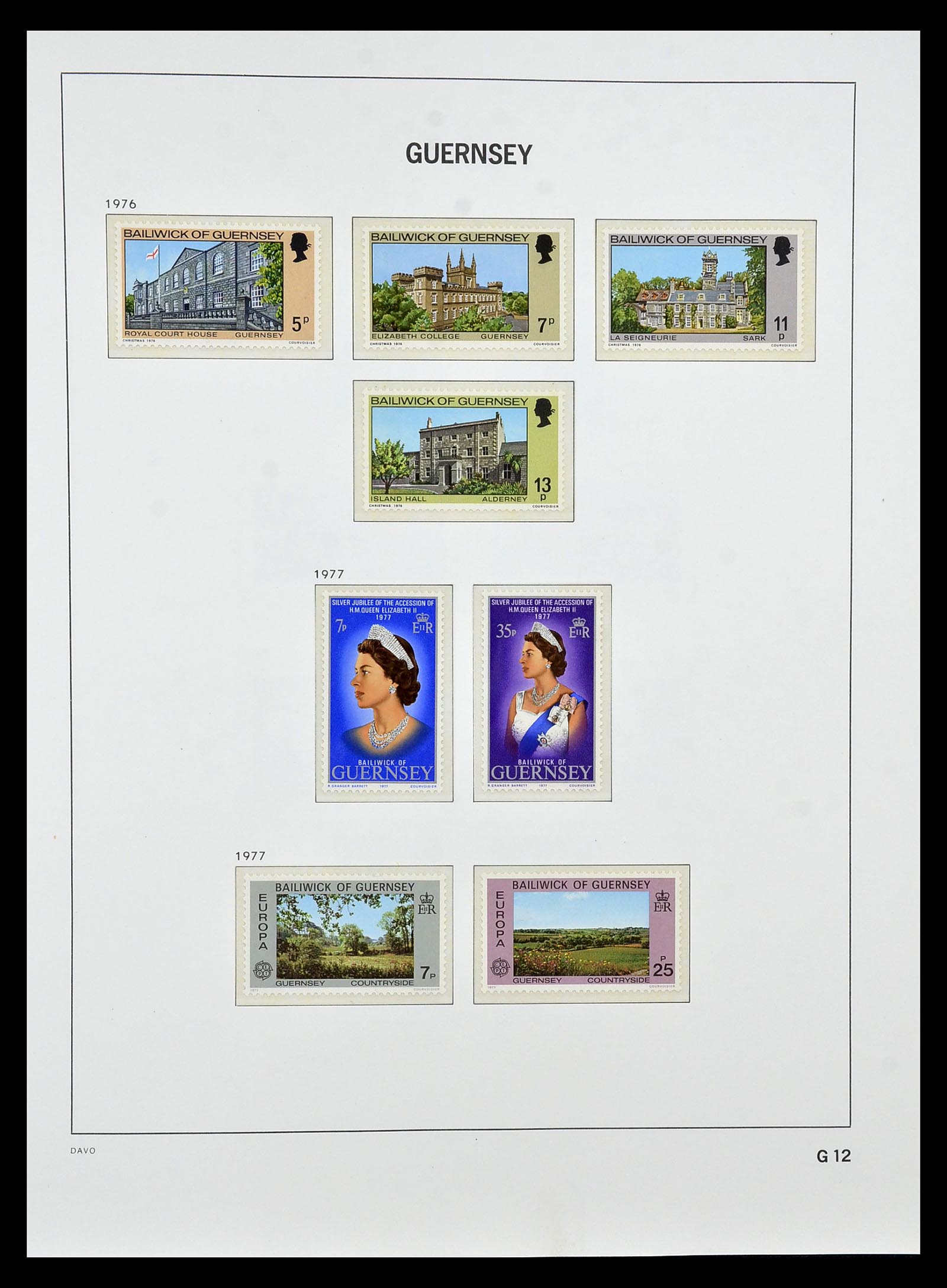 34849 012 - Postzegelverzameling 34849 Guernsey 1969-2005.