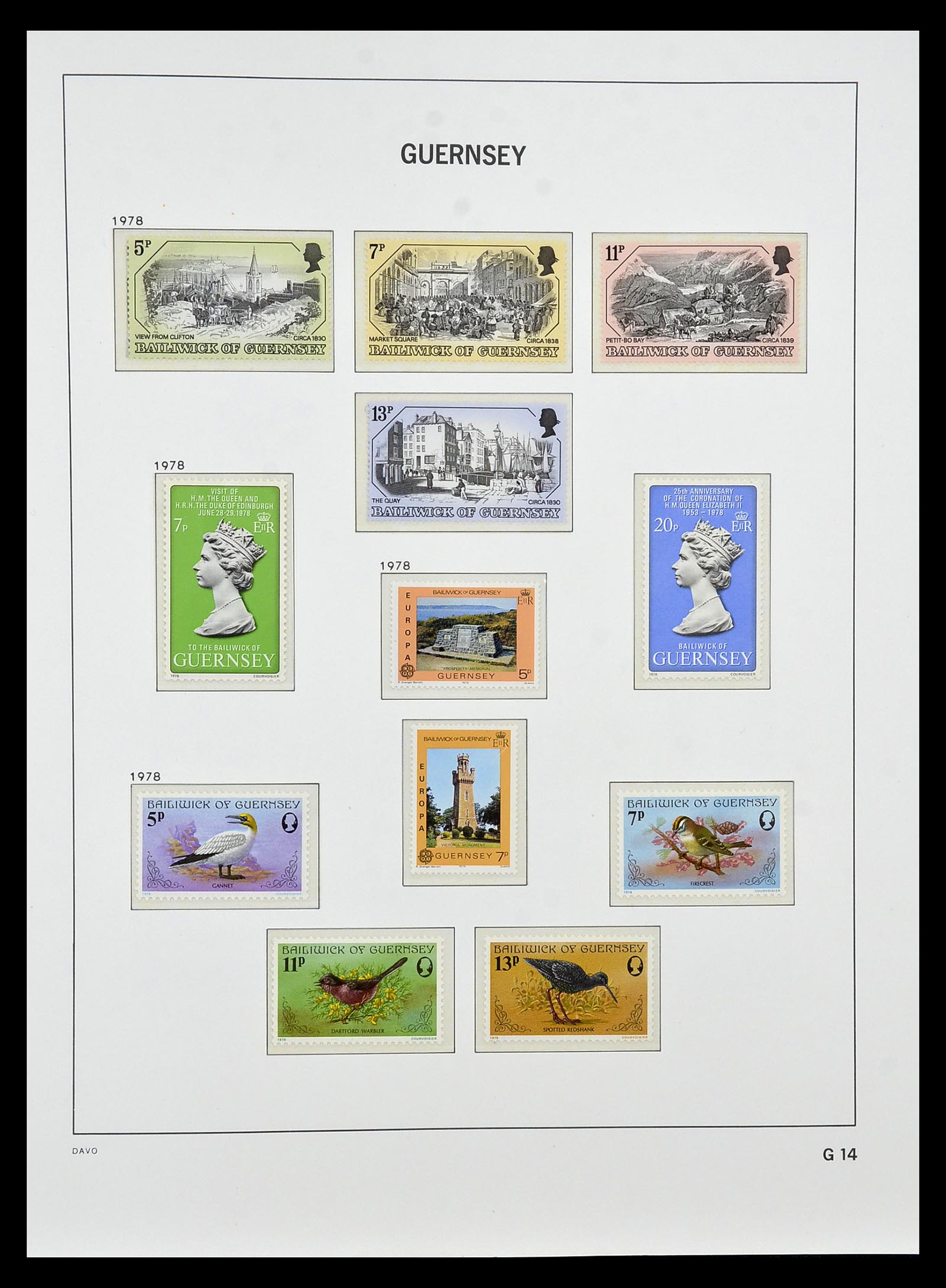 34849 014 - Postzegelverzameling 34849 Guernsey 1969-2005.