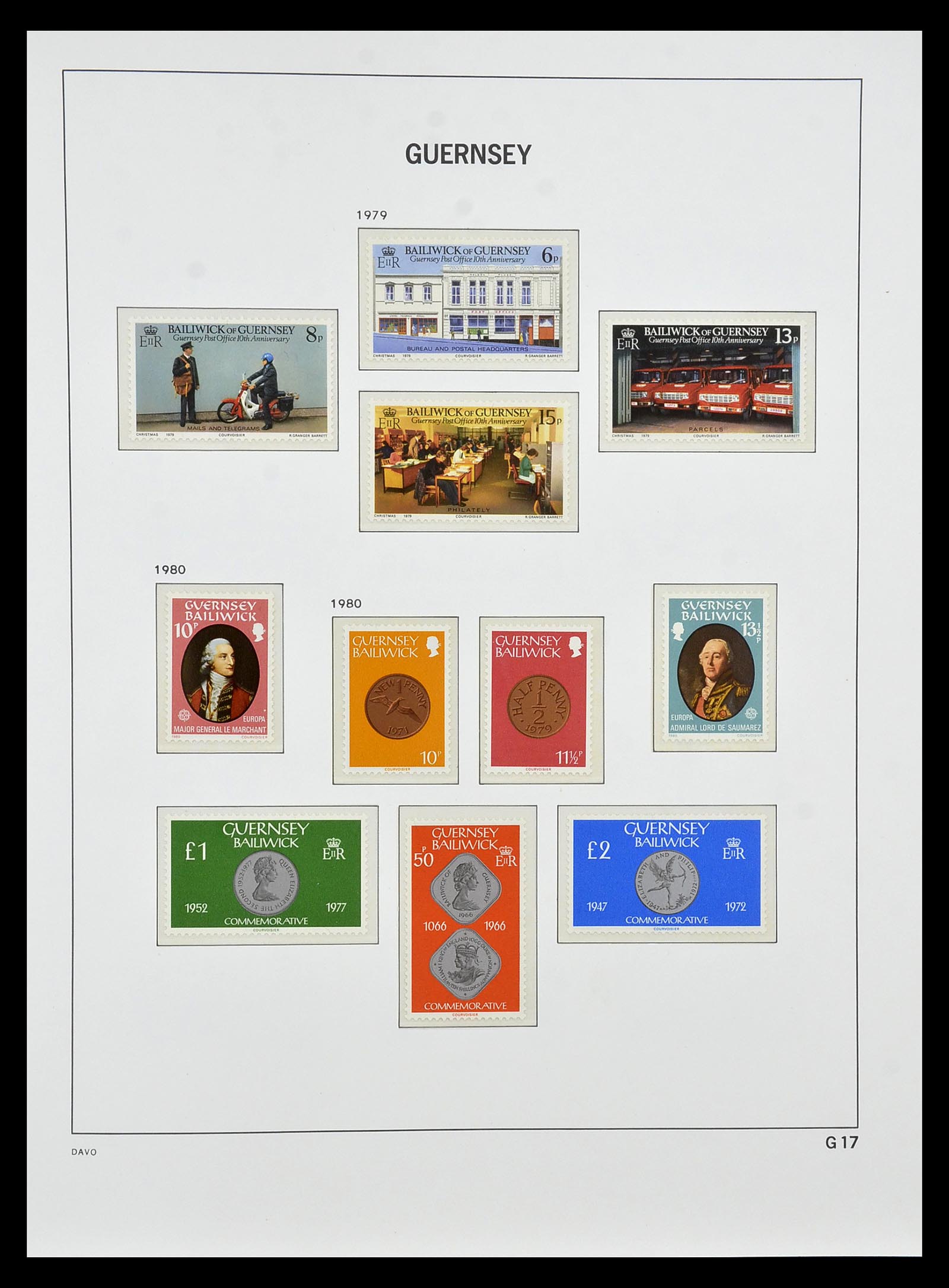 34849 017 - Postzegelverzameling 34849 Guernsey 1969-2005.