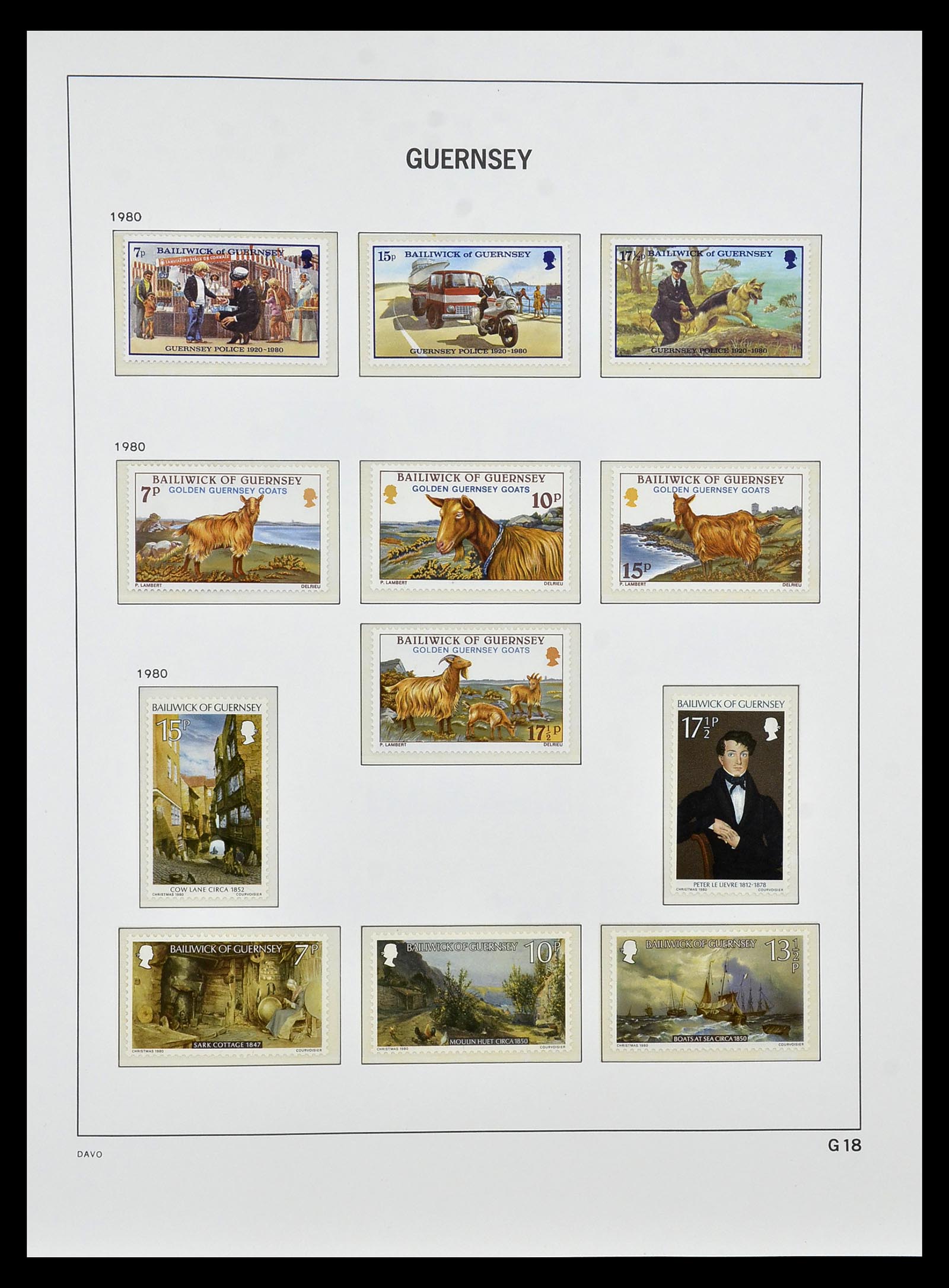 34849 018 - Postzegelverzameling 34849 Guernsey 1969-2005.