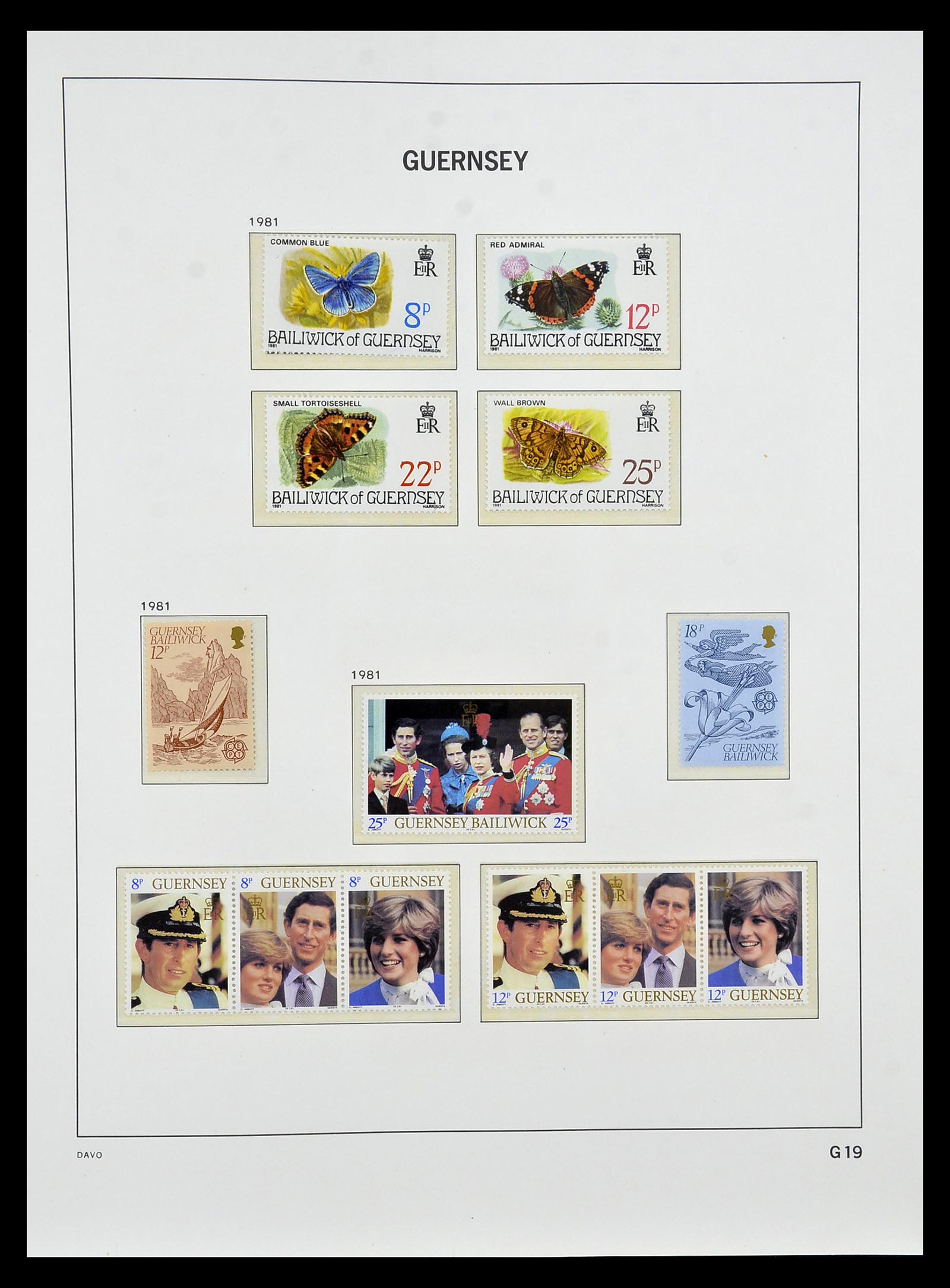 34849 019 - Postzegelverzameling 34849 Guernsey 1969-2005.