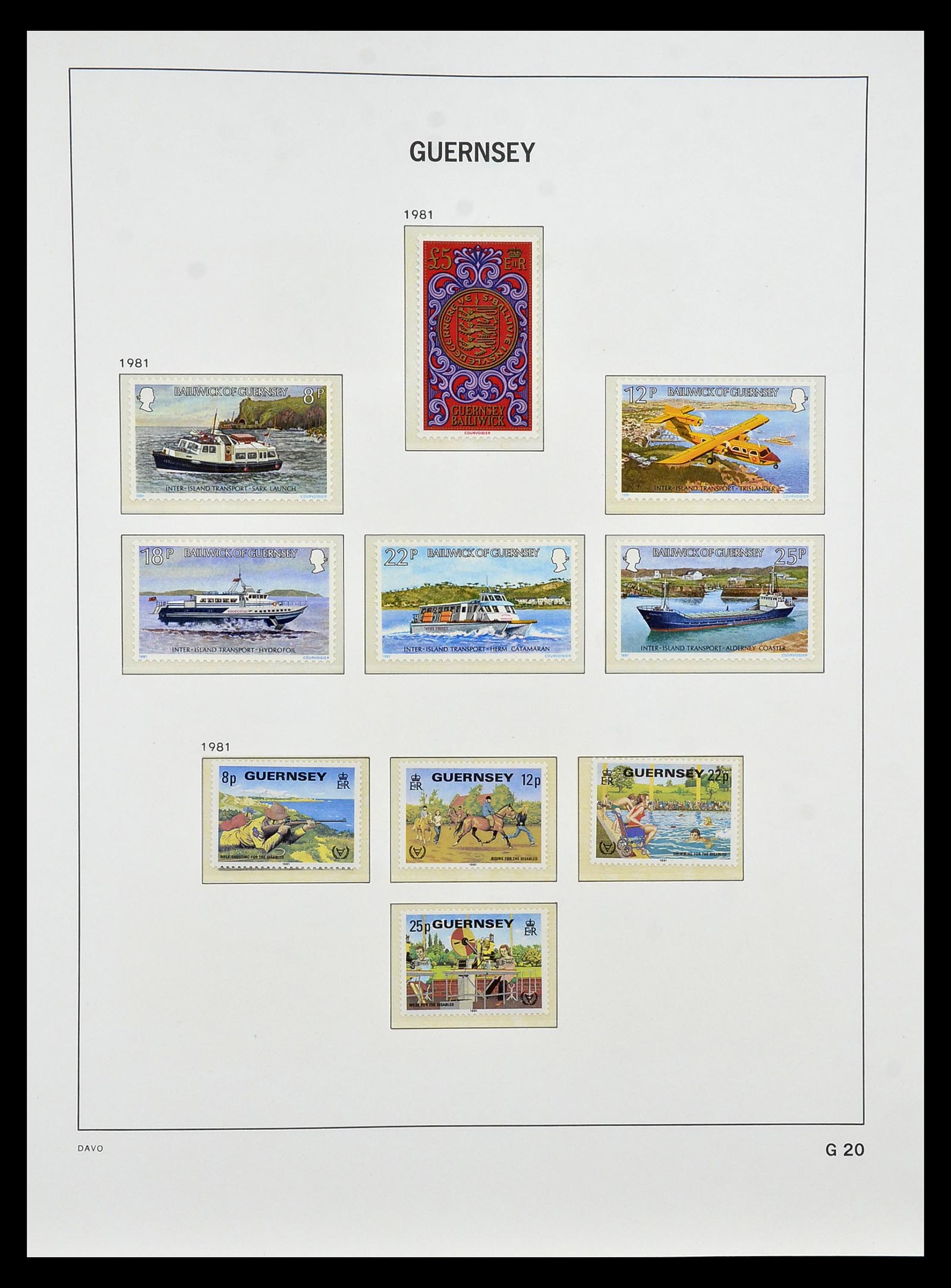 34849 020 - Postzegelverzameling 34849 Guernsey 1969-2005.