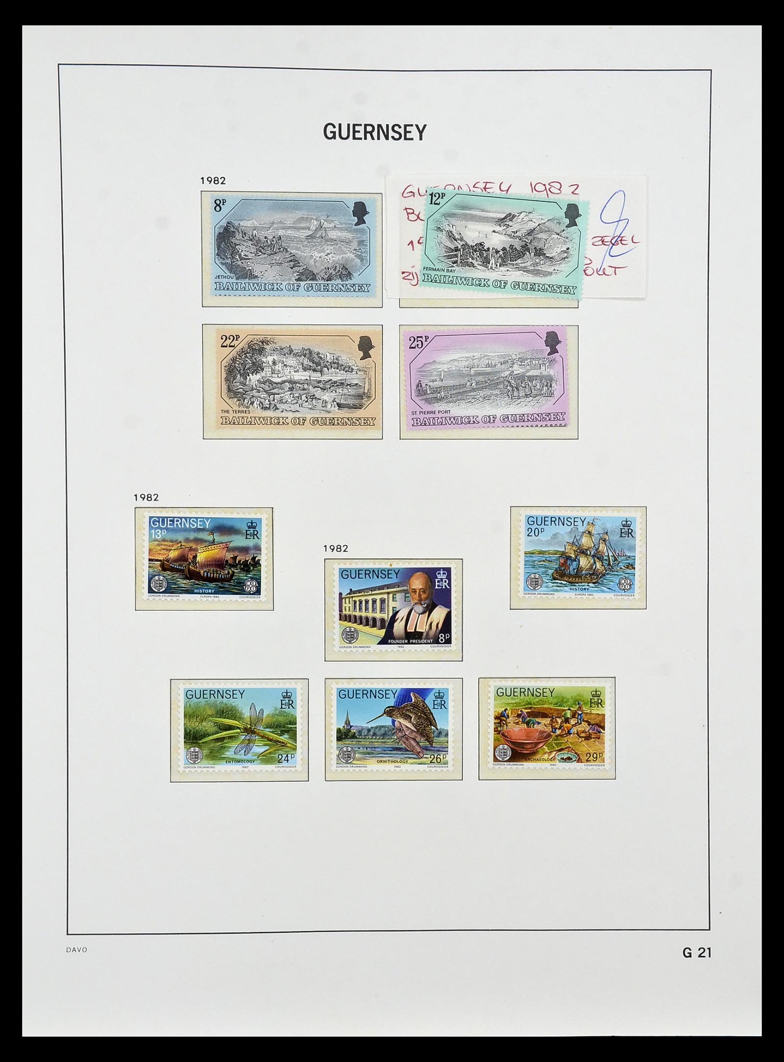 34849 021 - Postzegelverzameling 34849 Guernsey 1969-2005.