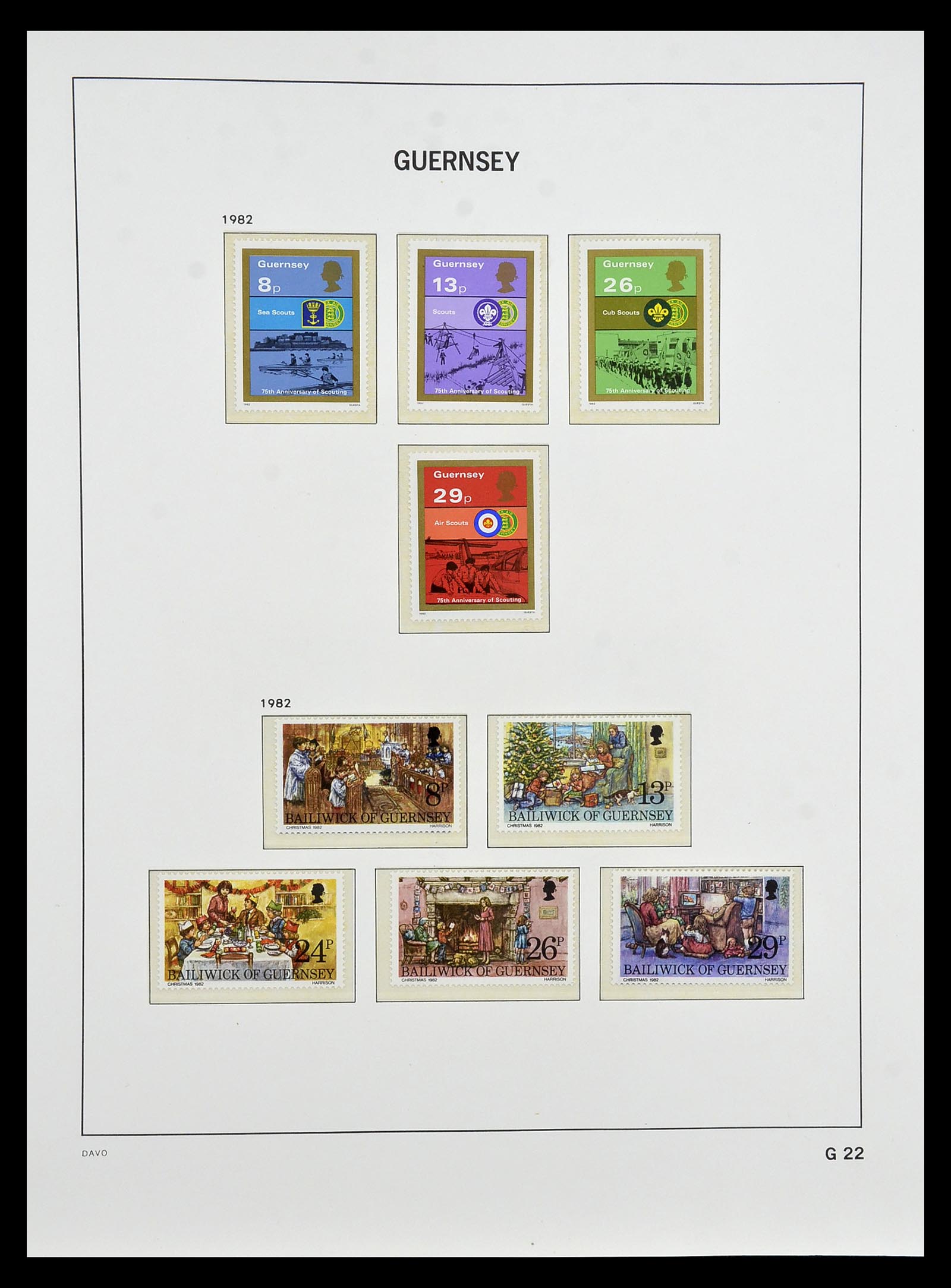 34849 022 - Postzegelverzameling 34849 Guernsey 1969-2005.