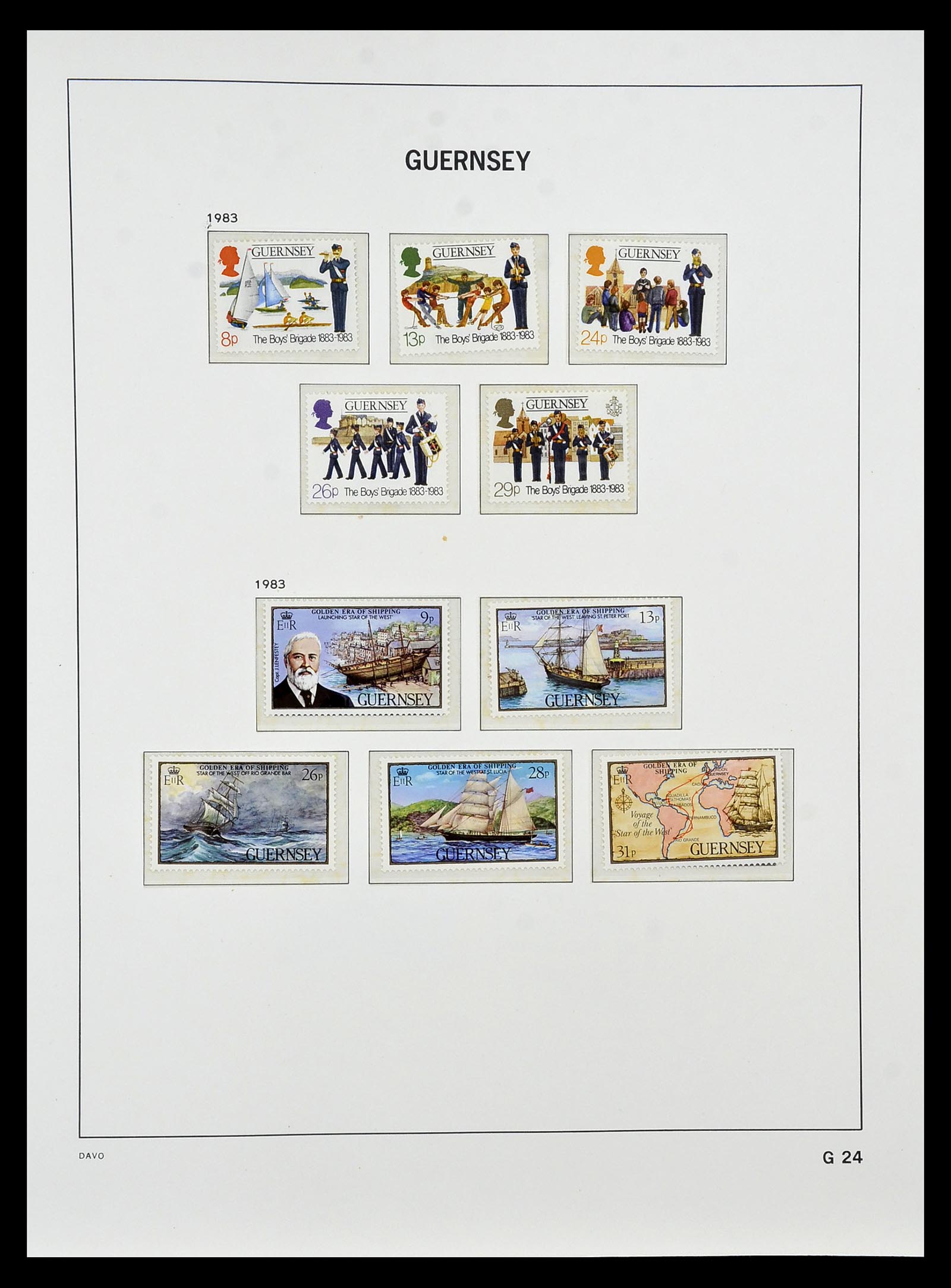 34849 024 - Postzegelverzameling 34849 Guernsey 1969-2005.