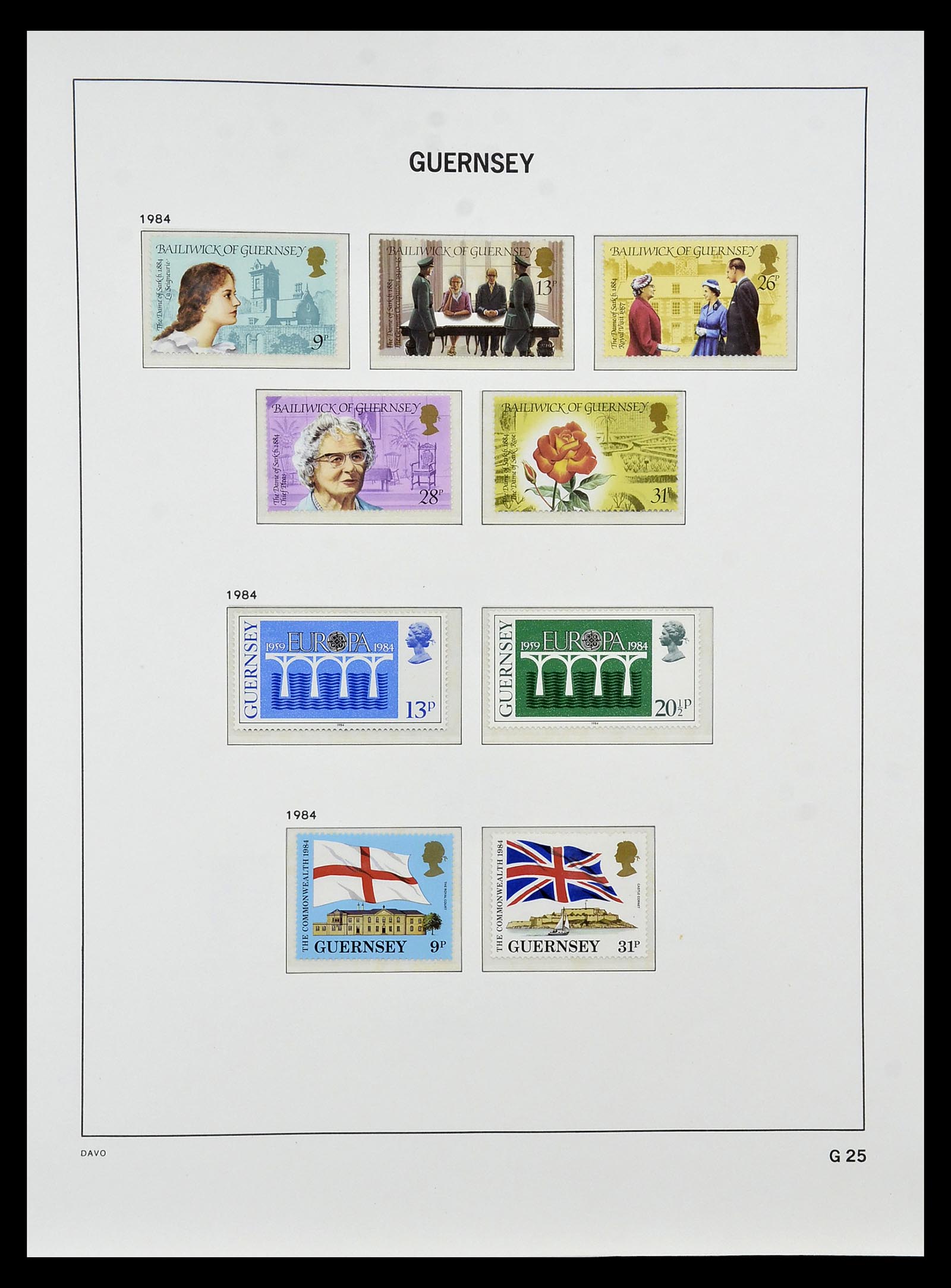 34849 025 - Postzegelverzameling 34849 Guernsey 1969-2005.