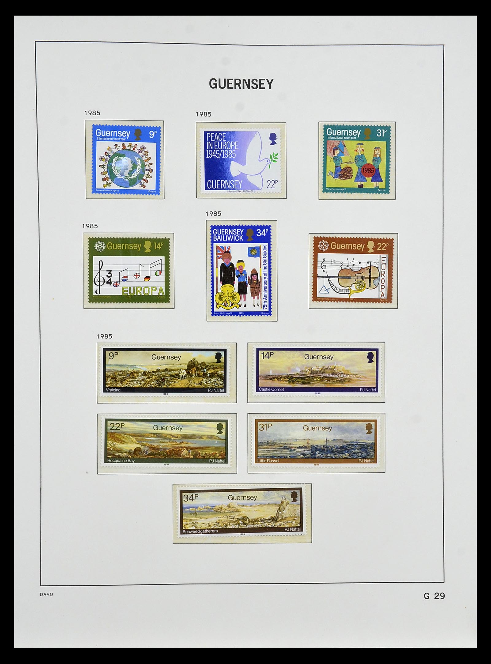 34849 028 - Postzegelverzameling 34849 Guernsey 1969-2005.