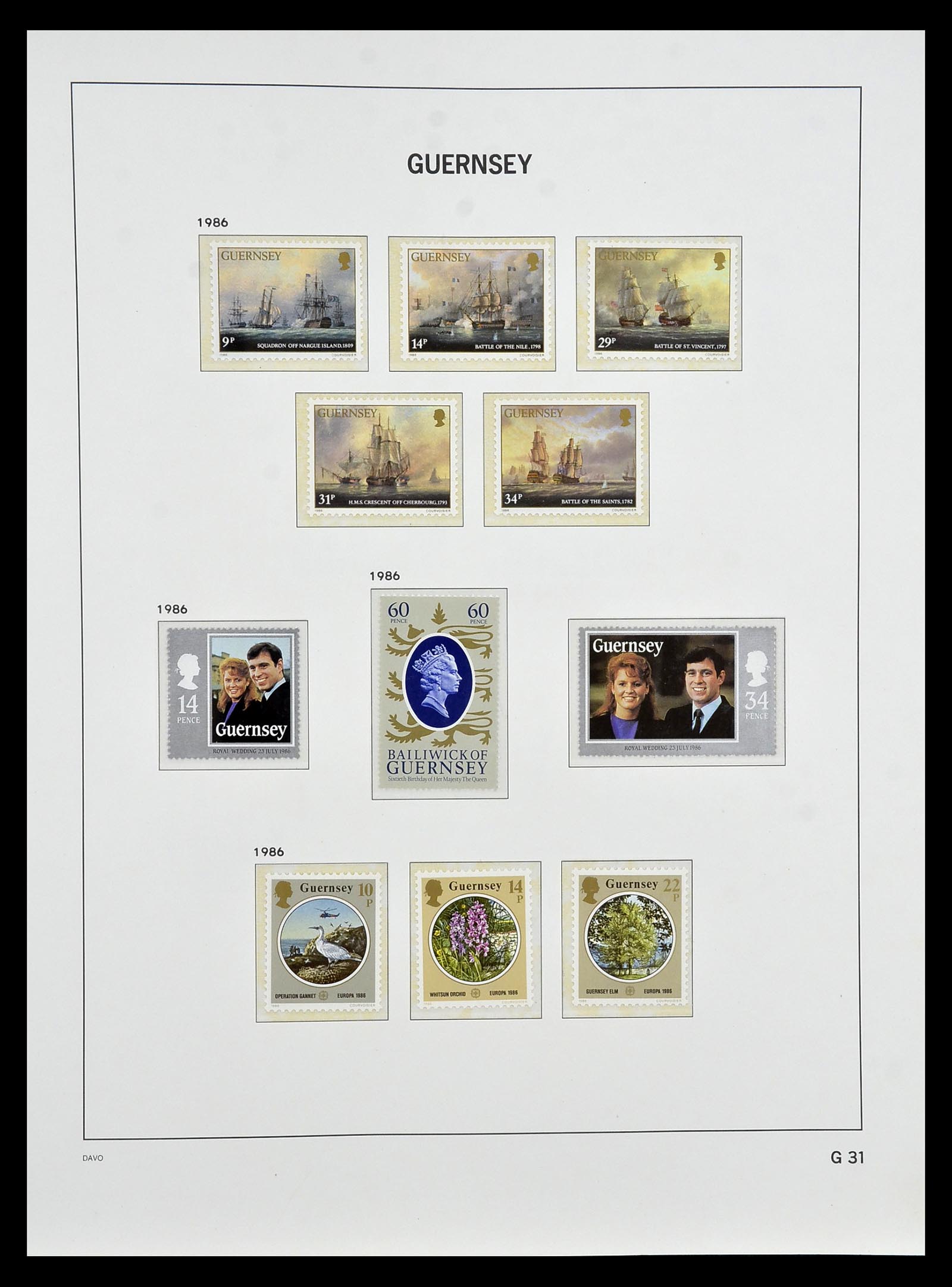 34849 030 - Postzegelverzameling 34849 Guernsey 1969-2005.