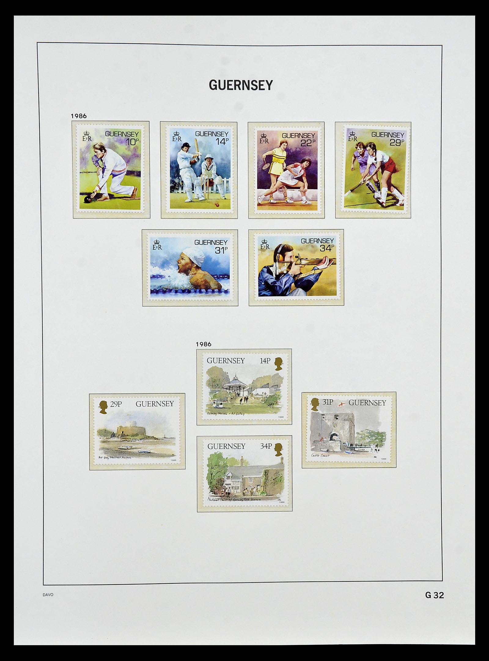 34849 031 - Postzegelverzameling 34849 Guernsey 1969-2005.