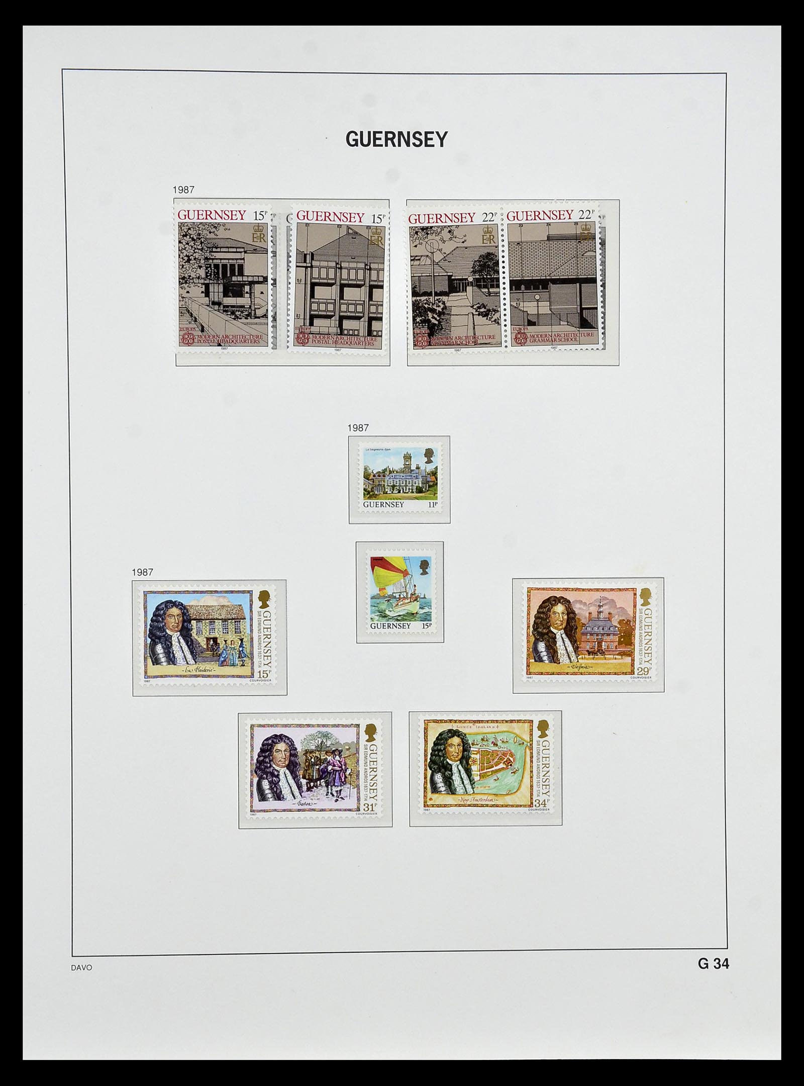 34849 033 - Postzegelverzameling 34849 Guernsey 1969-2005.
