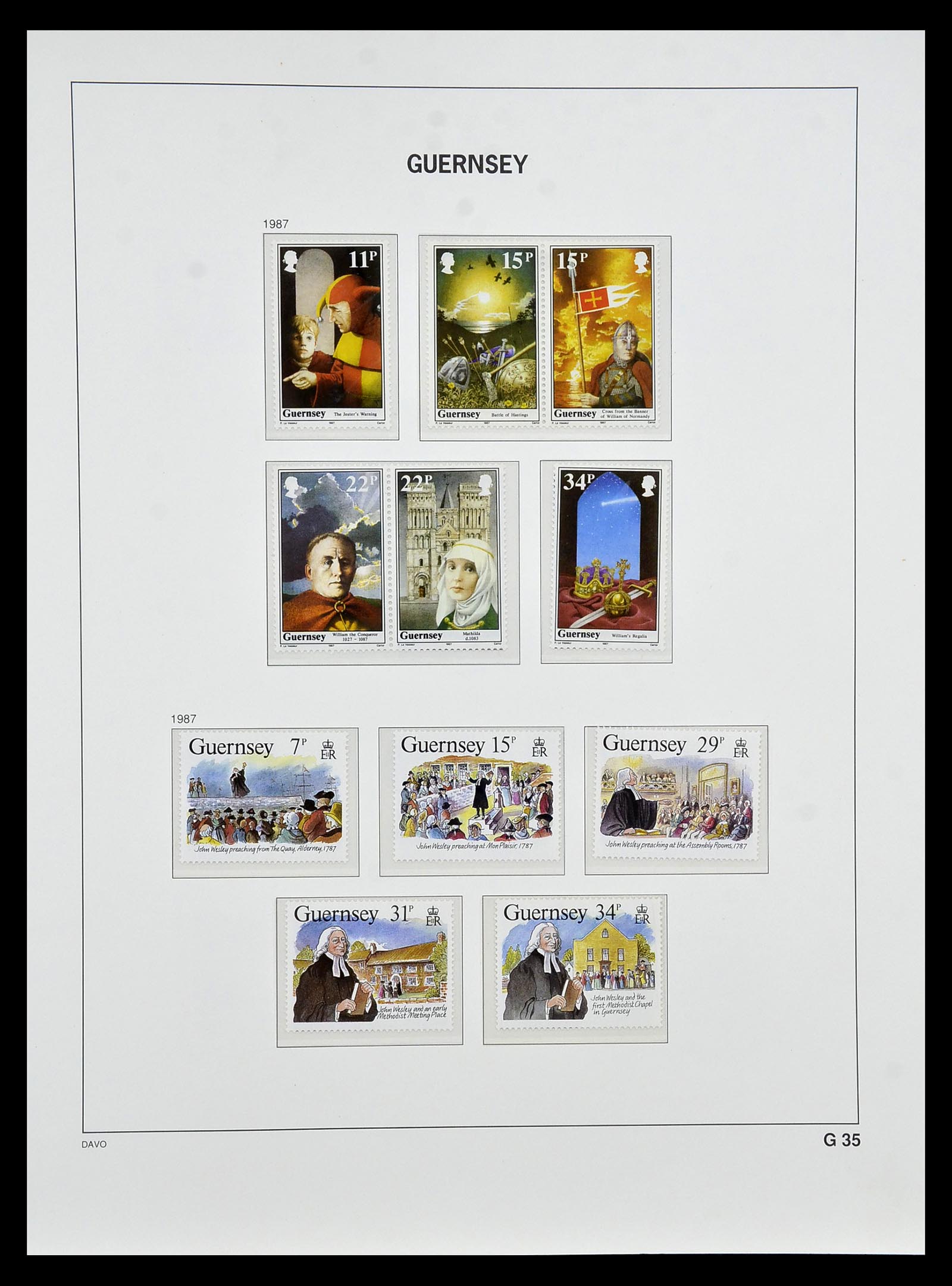 34849 034 - Postzegelverzameling 34849 Guernsey 1969-2005.
