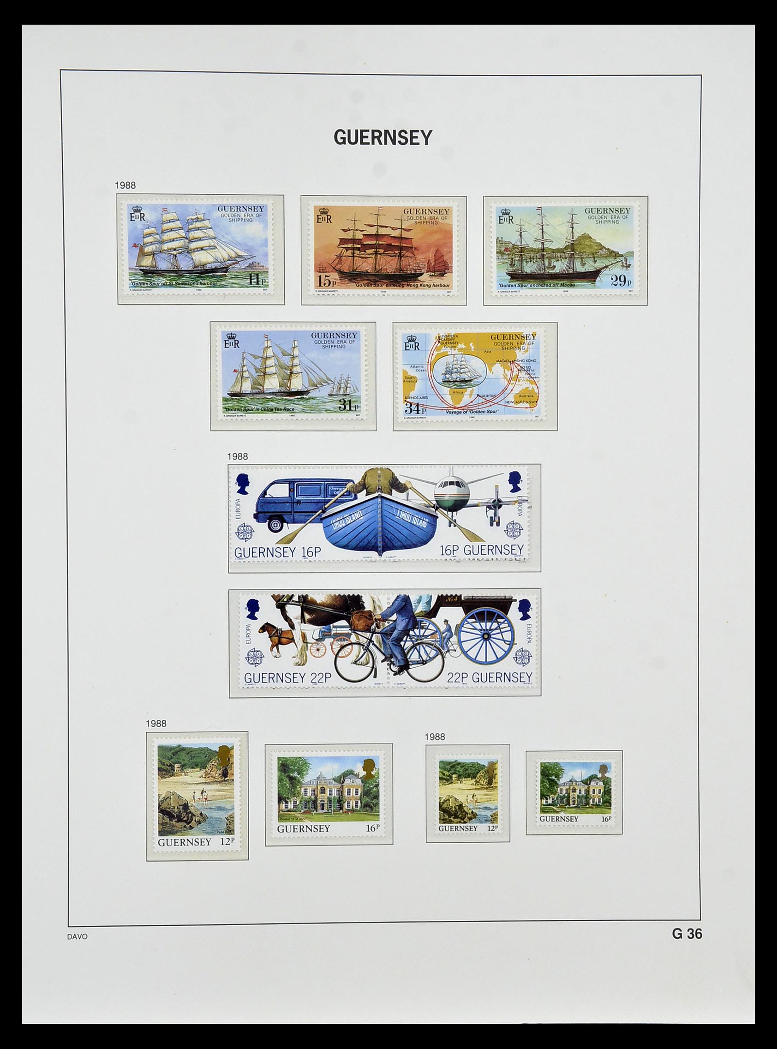 34849 035 - Postzegelverzameling 34849 Guernsey 1969-2005.
