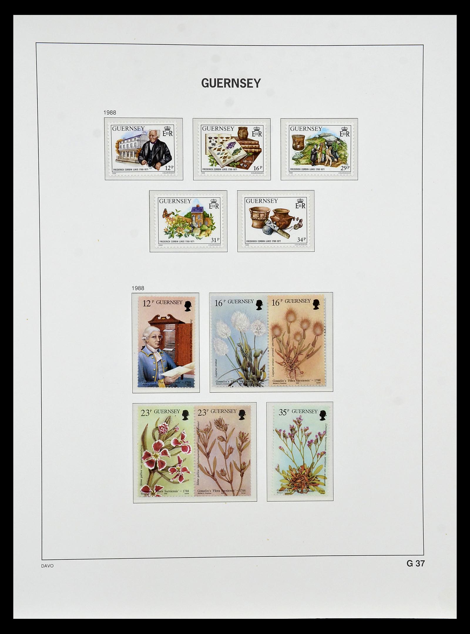 34849 036 - Postzegelverzameling 34849 Guernsey 1969-2005.