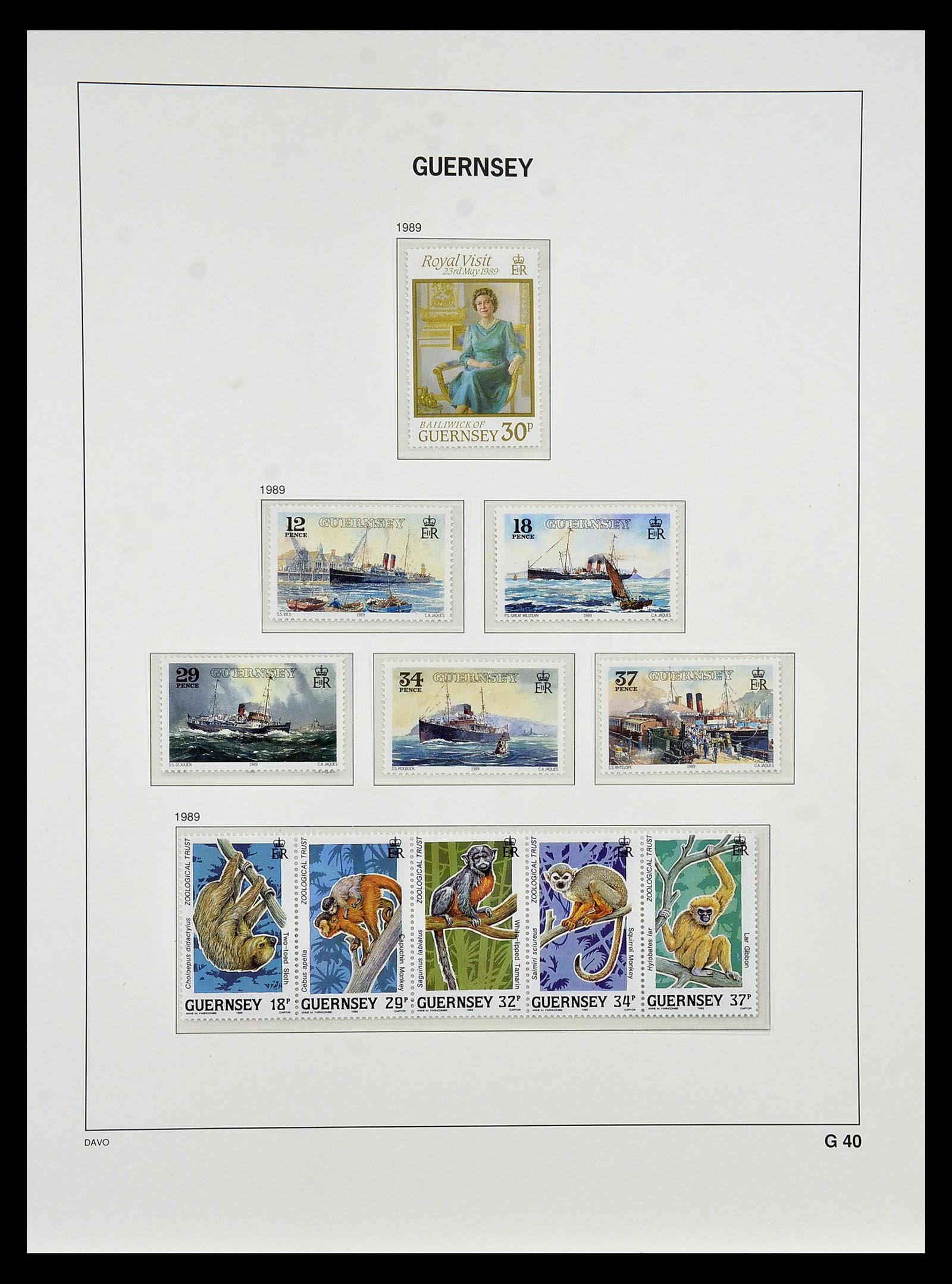 34849 039 - Postzegelverzameling 34849 Guernsey 1969-2005.