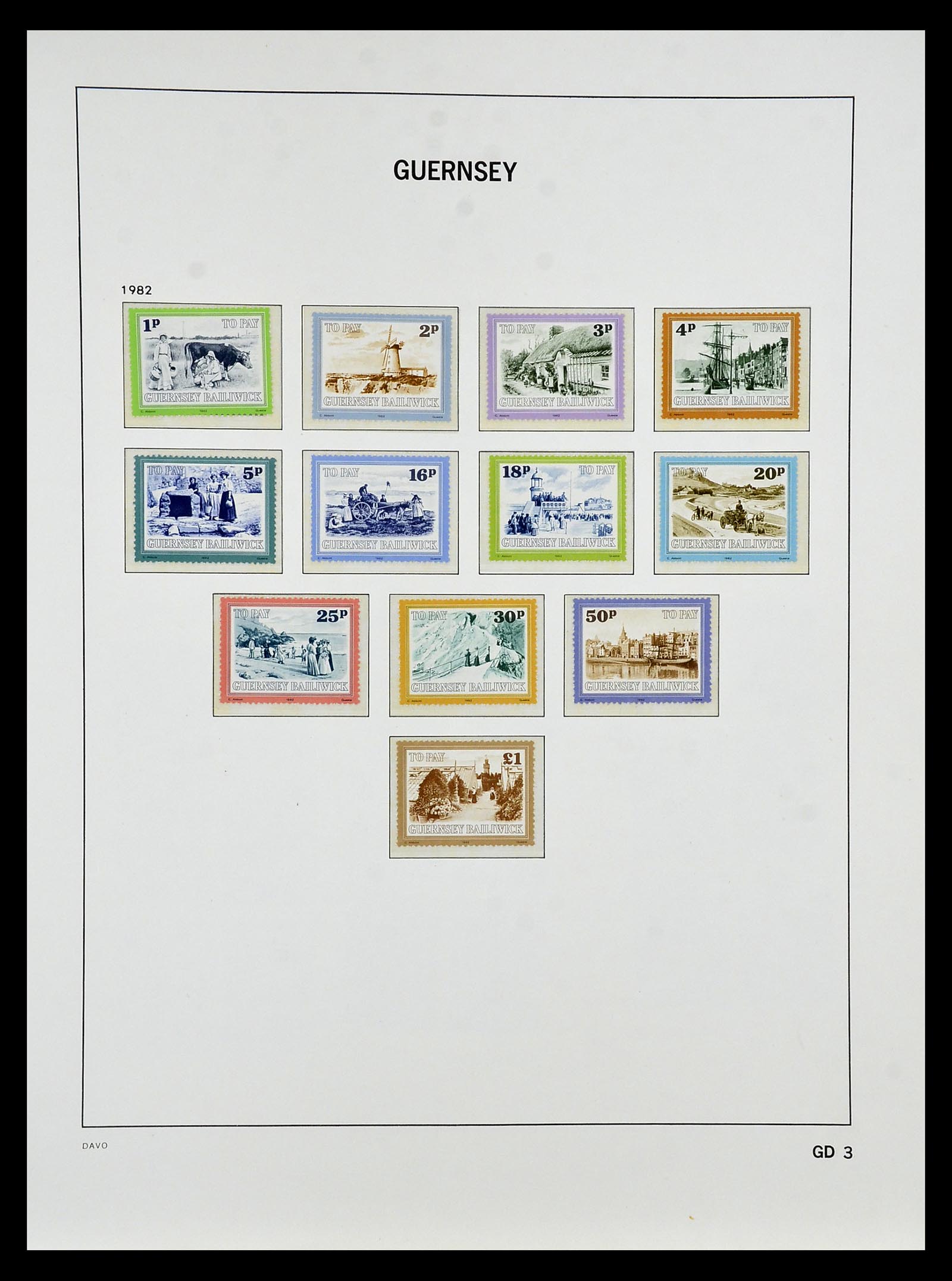 34849 053 - Postzegelverzameling 34849 Guernsey 1969-2005.