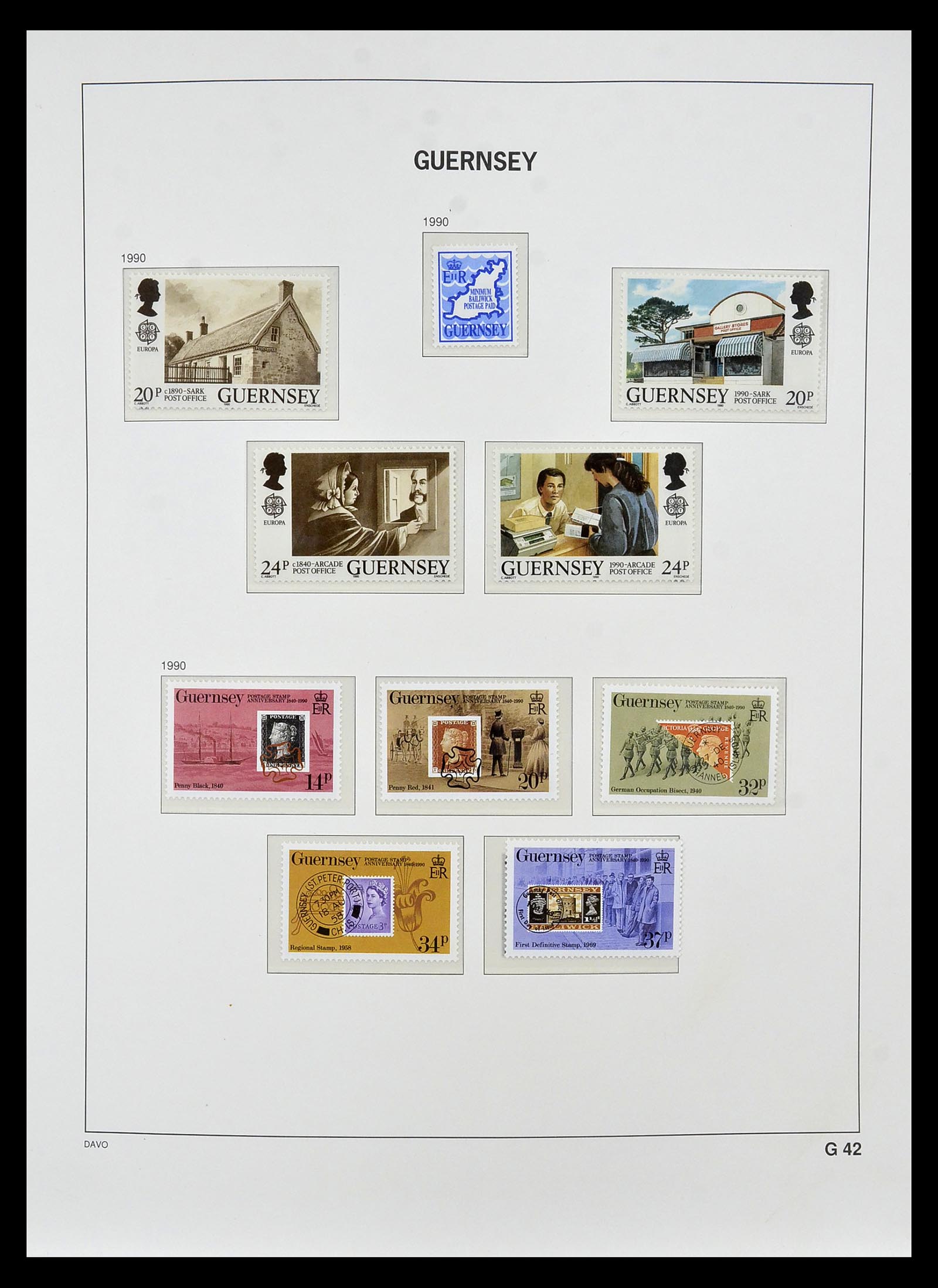34849 058 - Postzegelverzameling 34849 Guernsey 1969-2005.