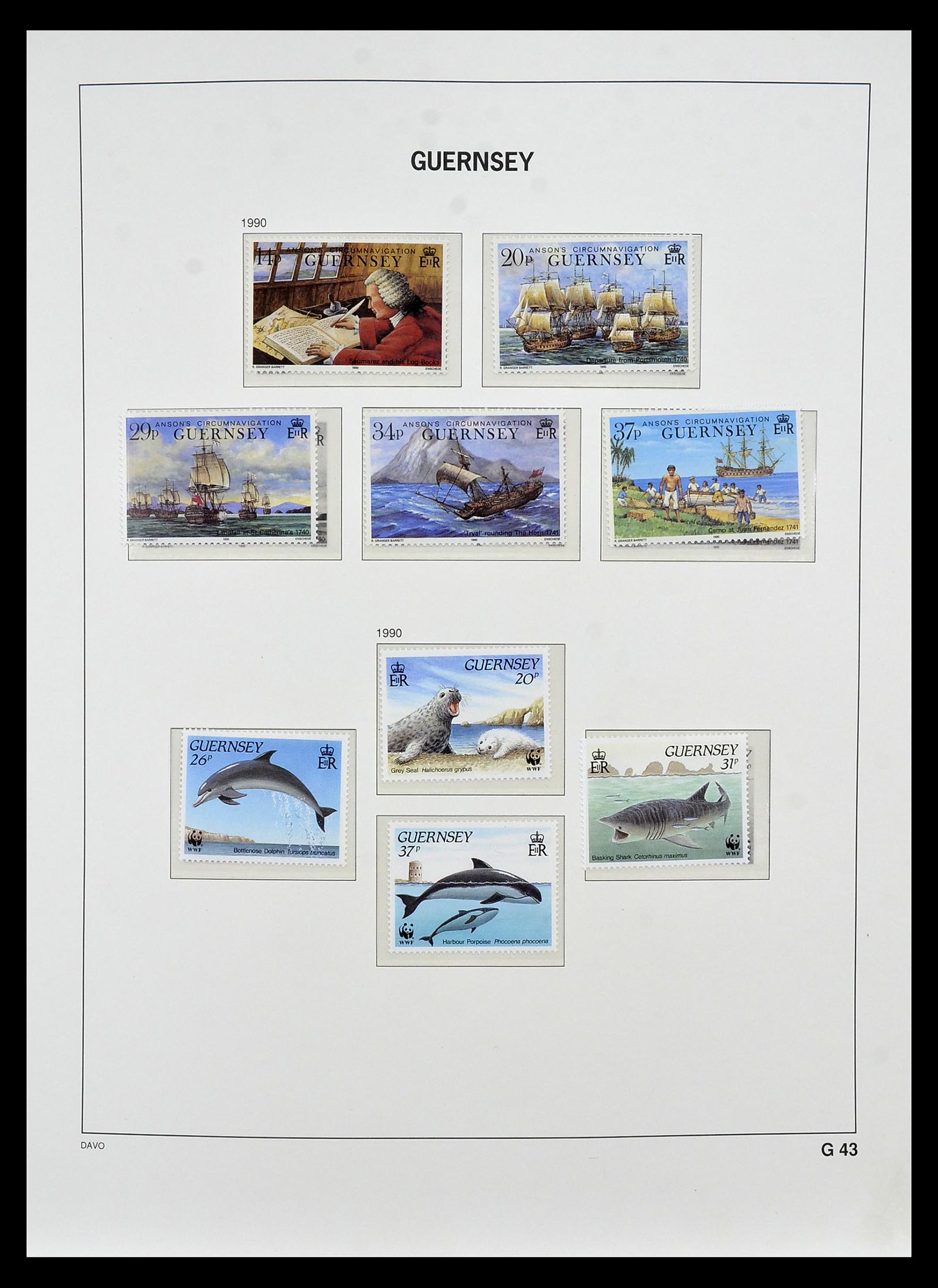 34849 059 - Postzegelverzameling 34849 Guernsey 1969-2005.