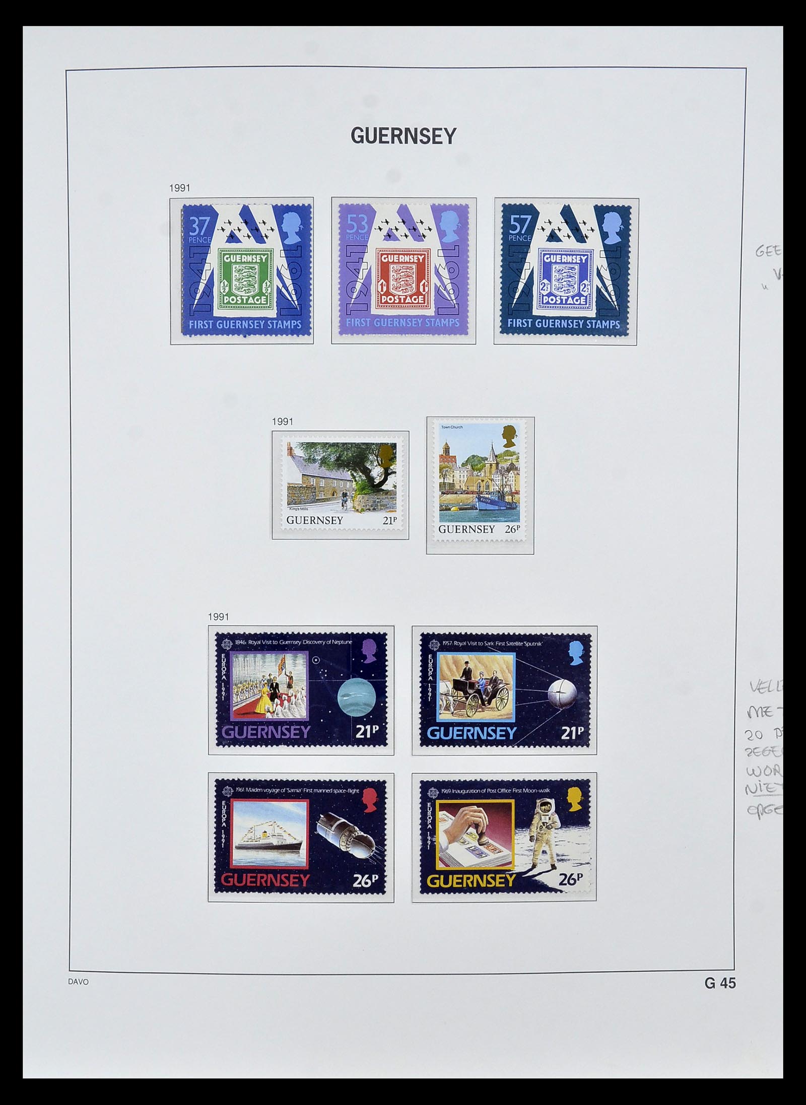 34849 061 - Postzegelverzameling 34849 Guernsey 1969-2005.