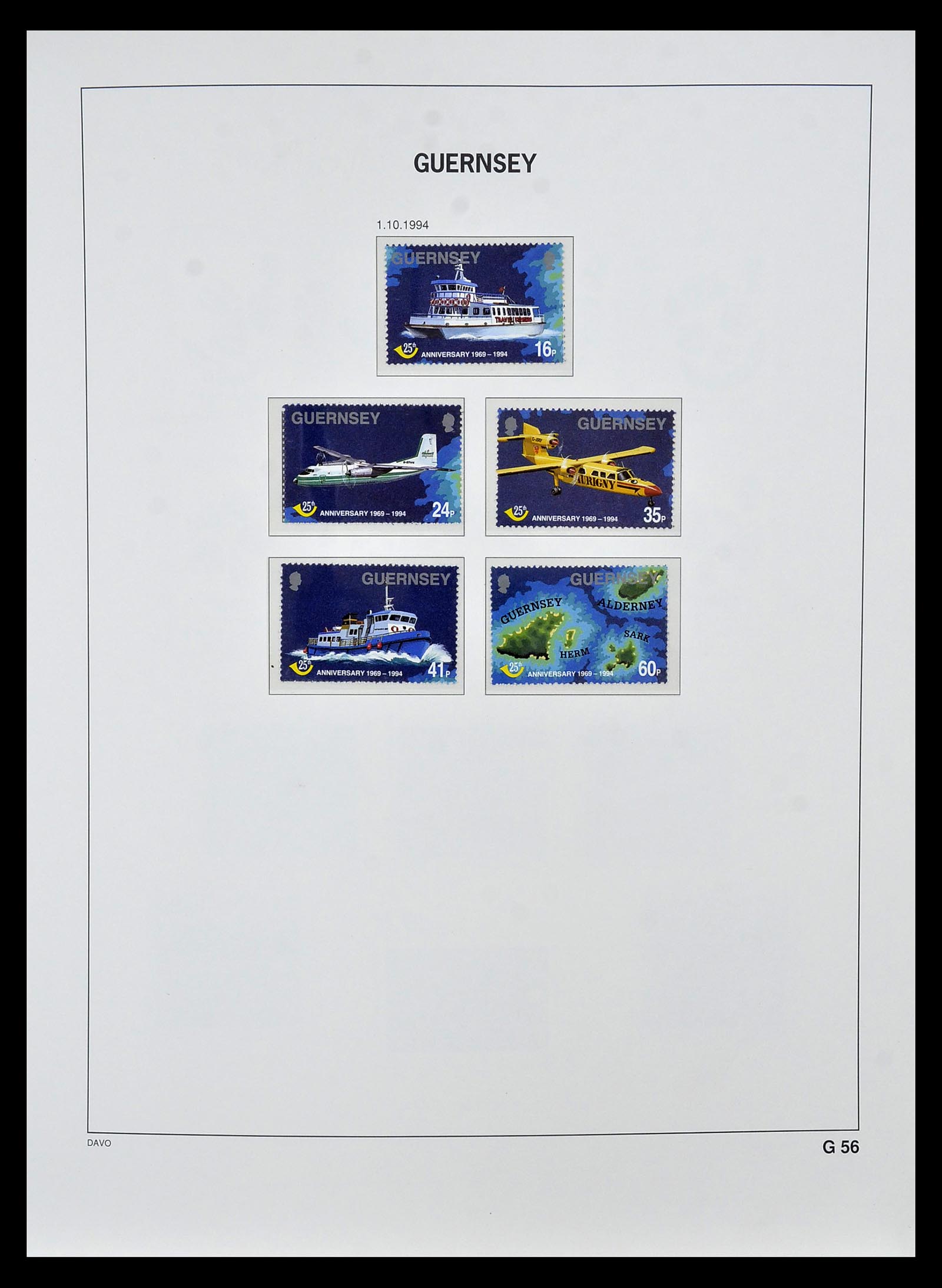 34849 072 - Postzegelverzameling 34849 Guernsey 1969-2005.