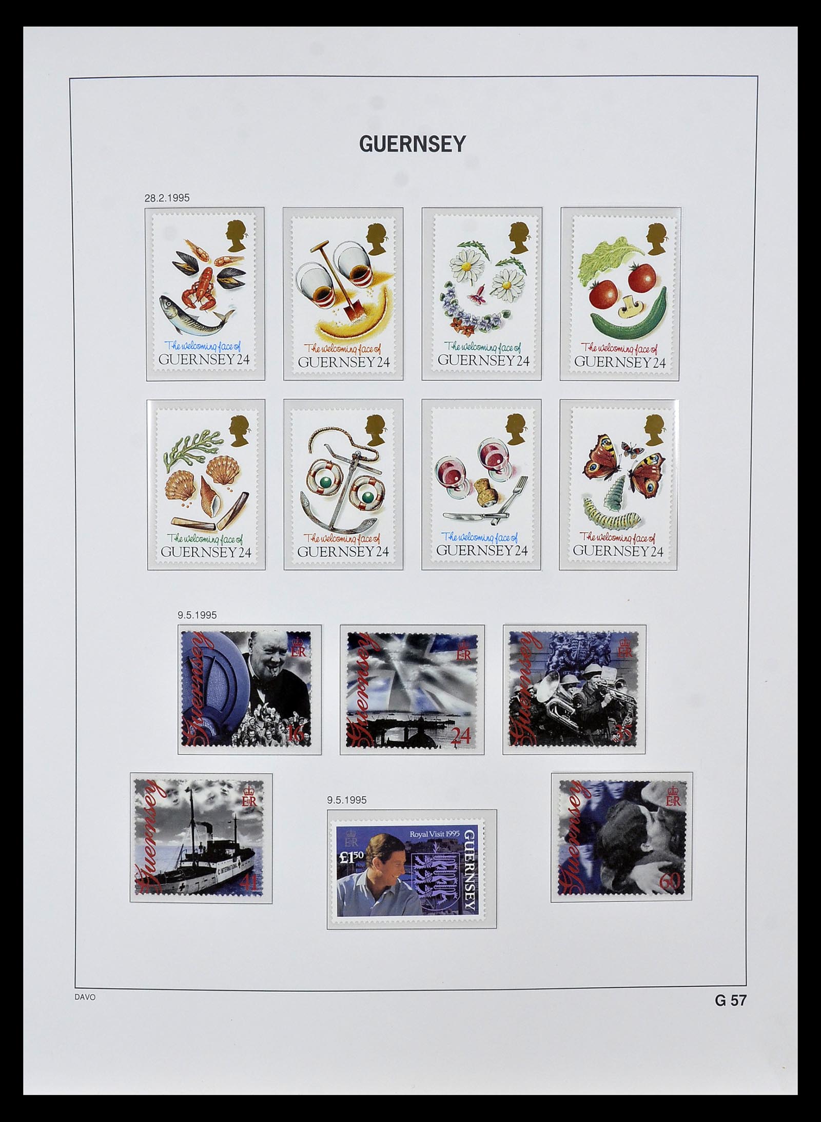 34849 073 - Postzegelverzameling 34849 Guernsey 1969-2005.
