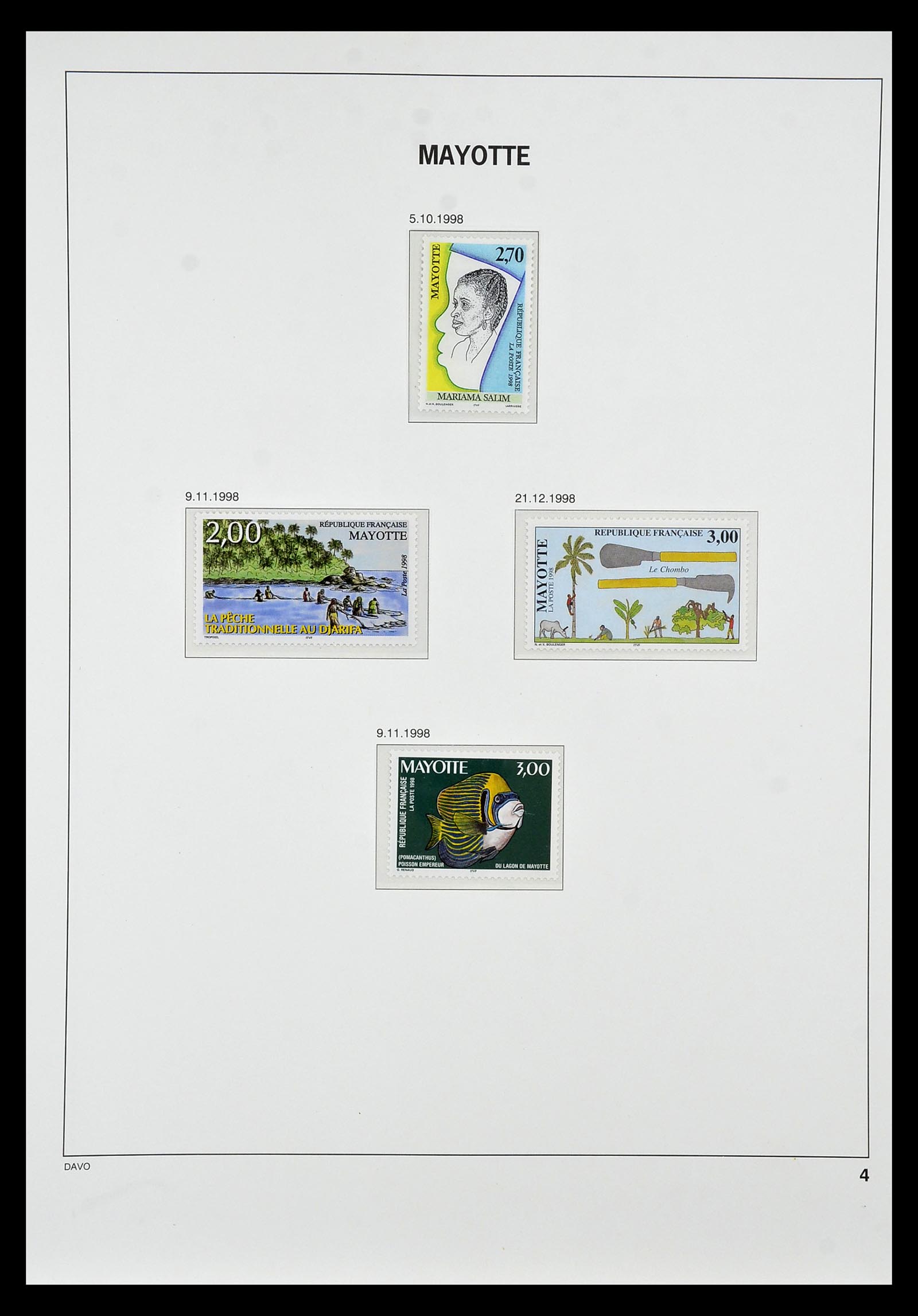 34851 004 - Postzegelverzameling 34851 Mayotte 1997-2011.