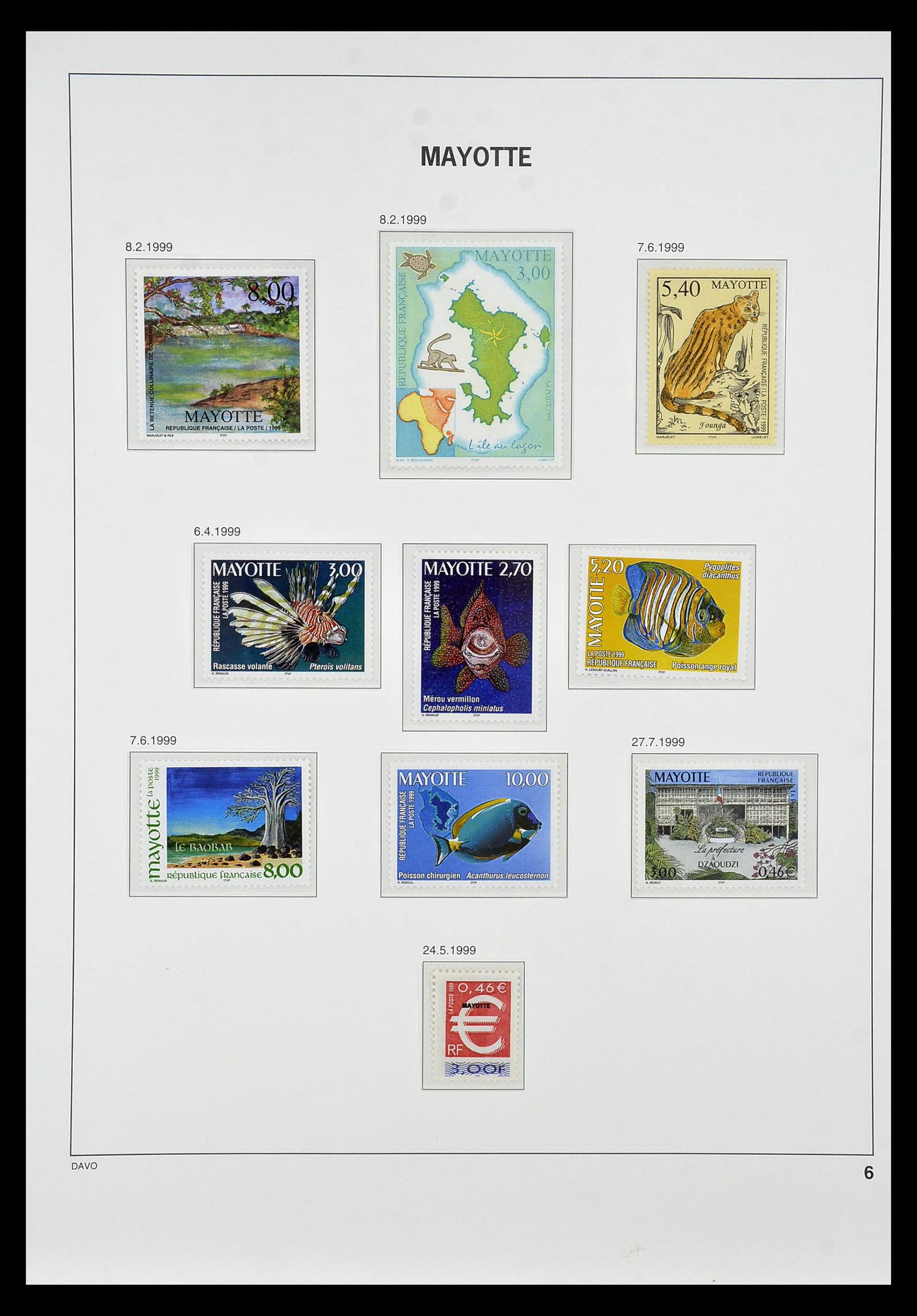 34851 006 - Postzegelverzameling 34851 Mayotte 1997-2011.