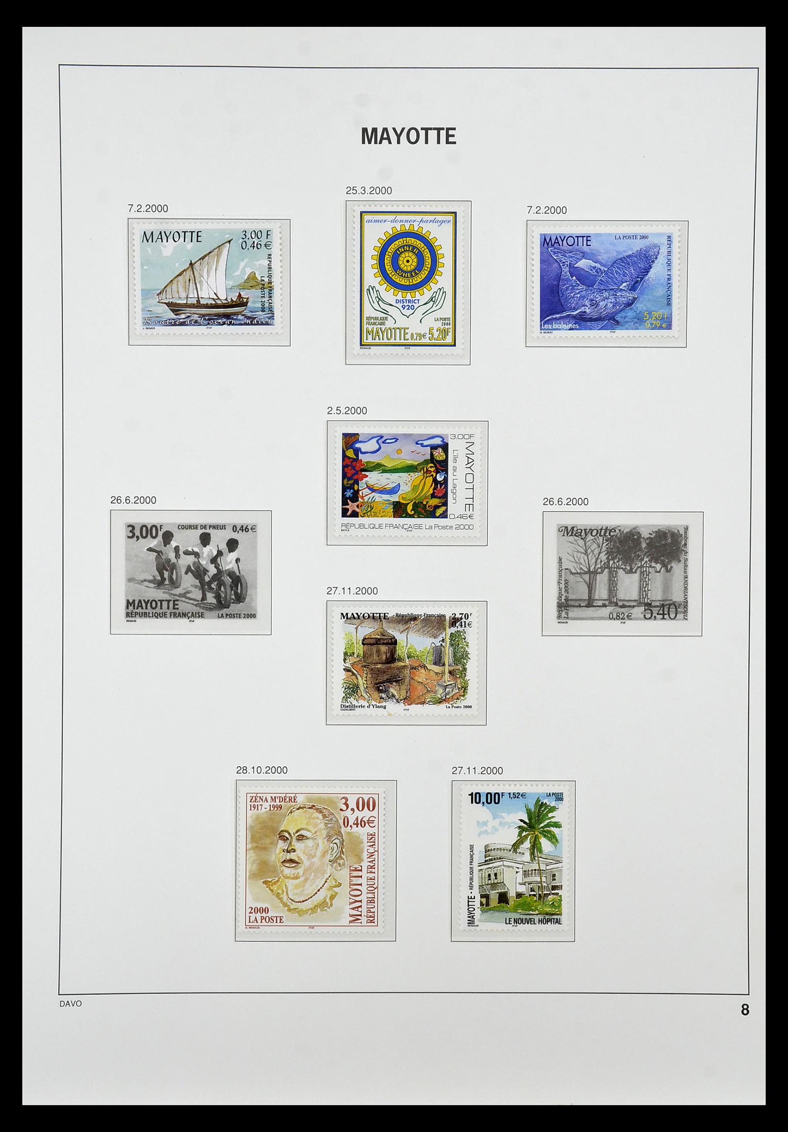 34851 008 - Postzegelverzameling 34851 Mayotte 1997-2011.
