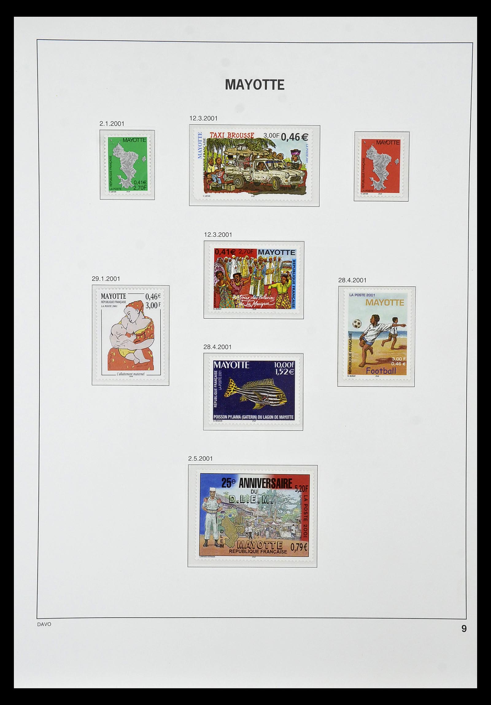 34851 009 - Postzegelverzameling 34851 Mayotte 1997-2011.