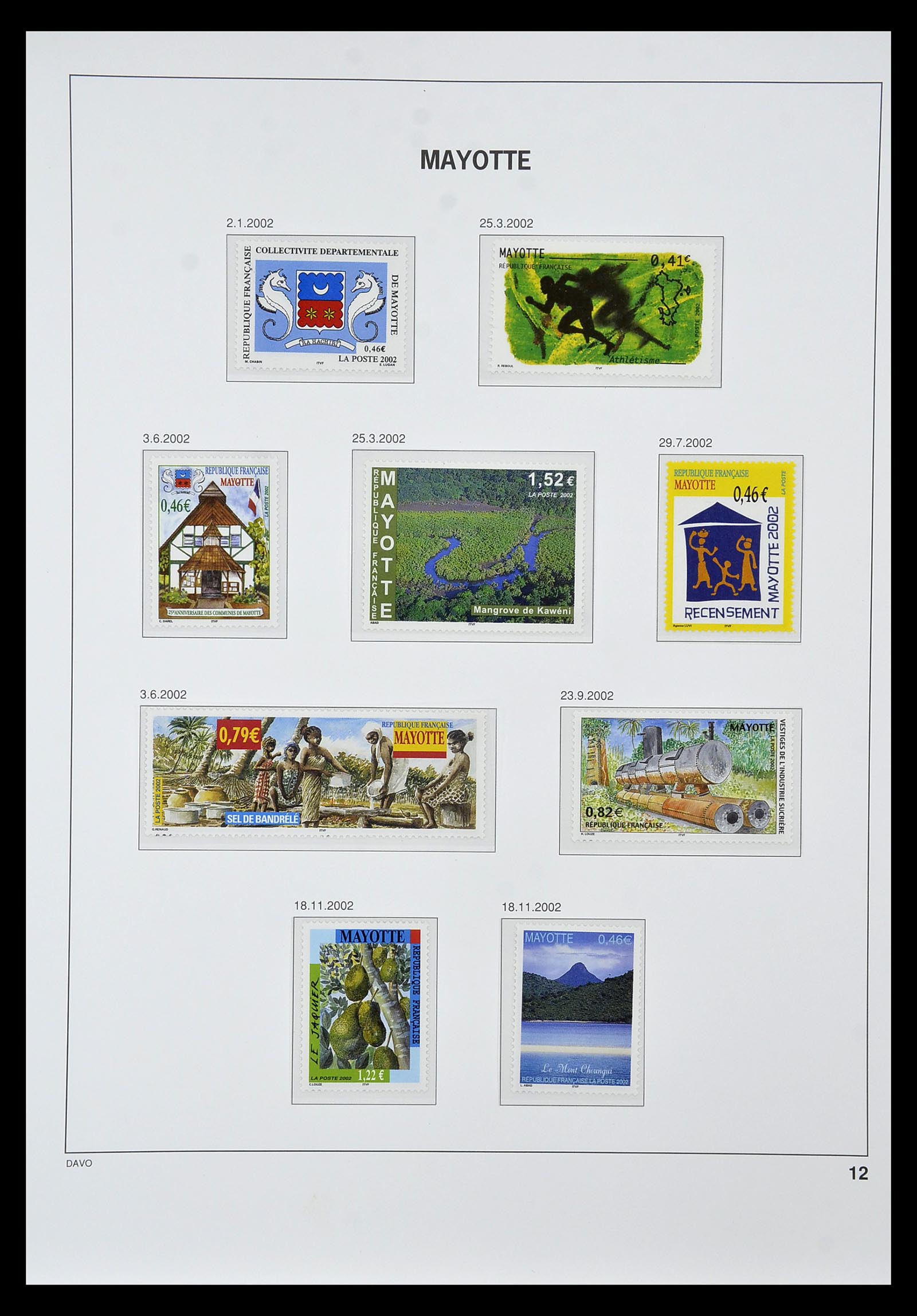 34851 012 - Postzegelverzameling 34851 Mayotte 1997-2011.