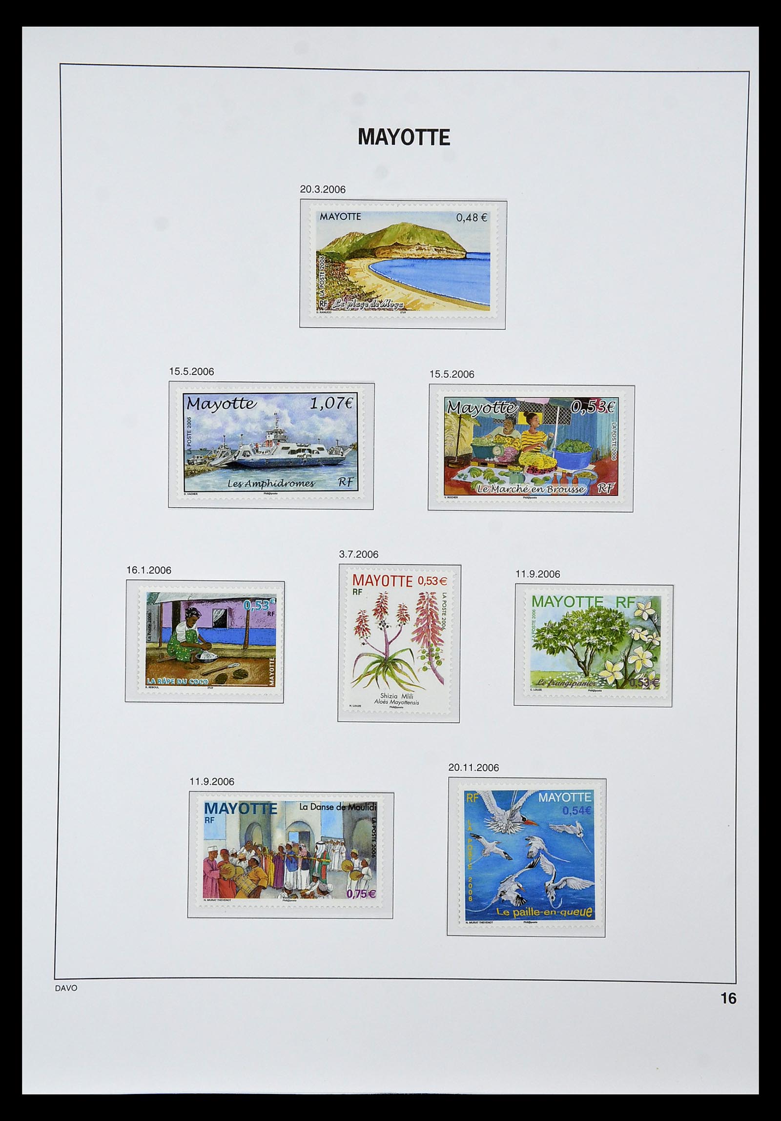 34851 016 - Postzegelverzameling 34851 Mayotte 1997-2011.