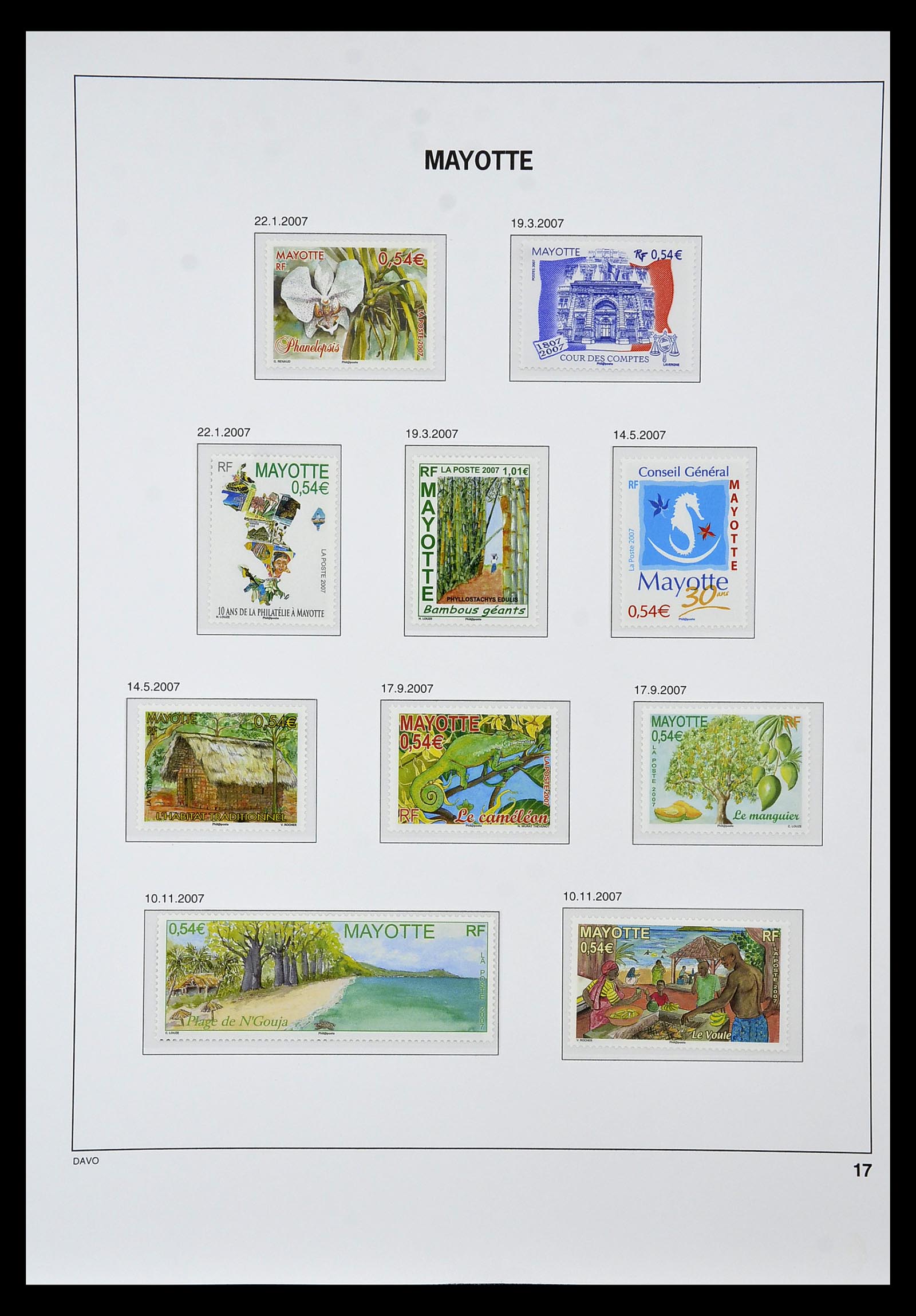 34851 017 - Postzegelverzameling 34851 Mayotte 1997-2011.