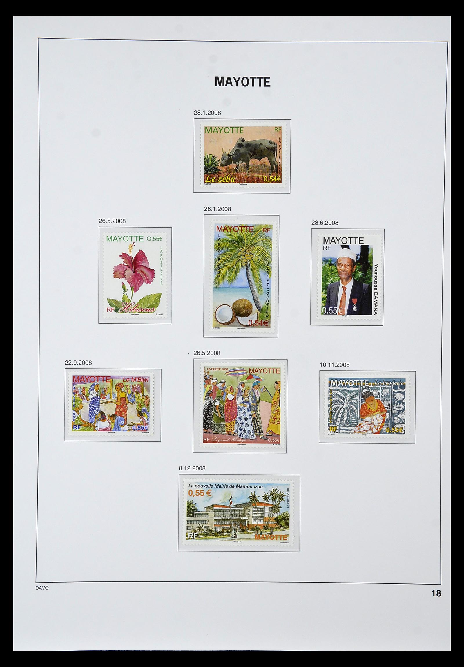 34851 018 - Postzegelverzameling 34851 Mayotte 1997-2011.