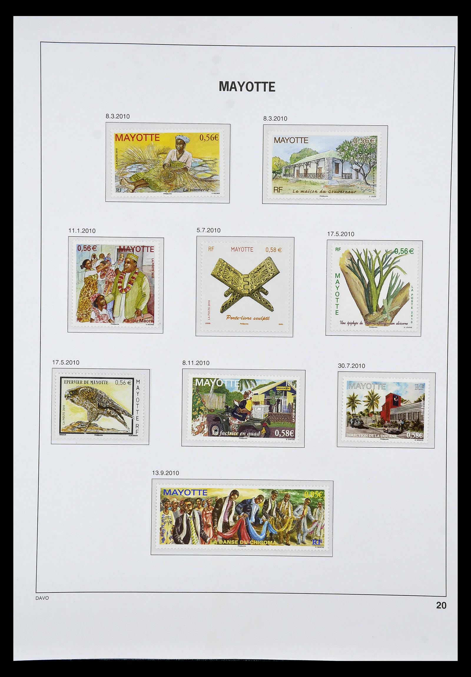 34851 020 - Postzegelverzameling 34851 Mayotte 1997-2011.