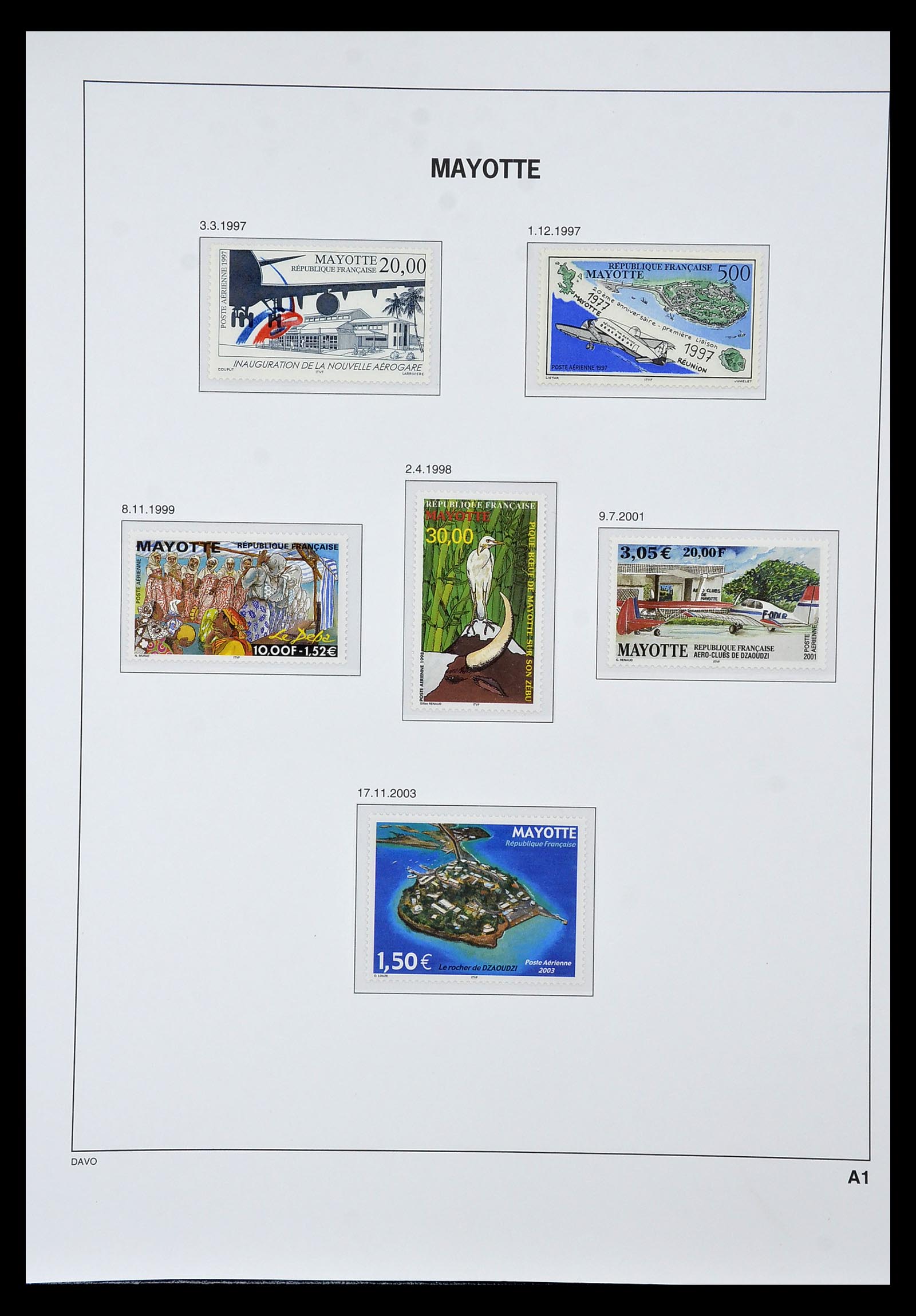 34851 023 - Postzegelverzameling 34851 Mayotte 1997-2011.
