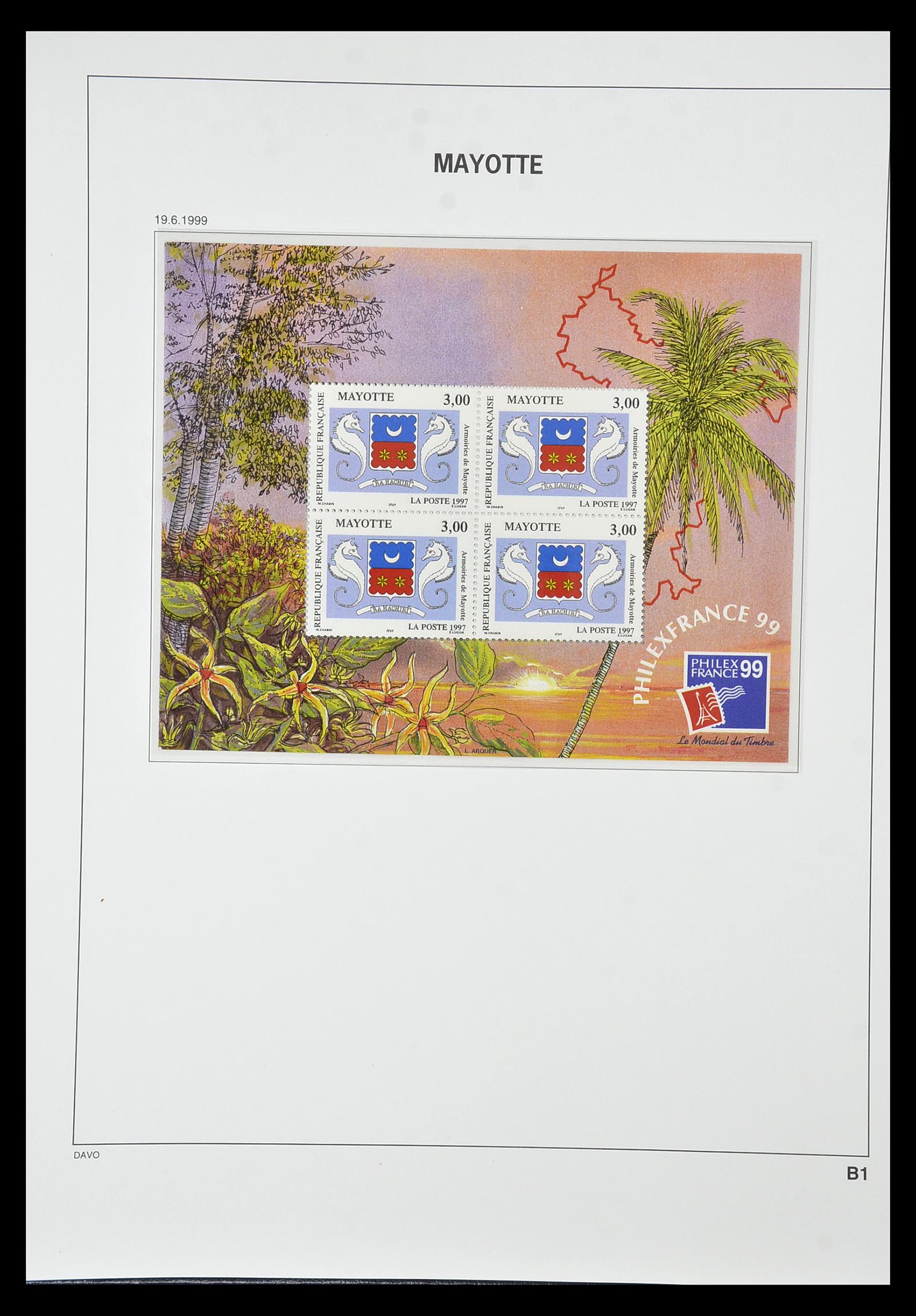 34851 024 - Postzegelverzameling 34851 Mayotte 1997-2011.