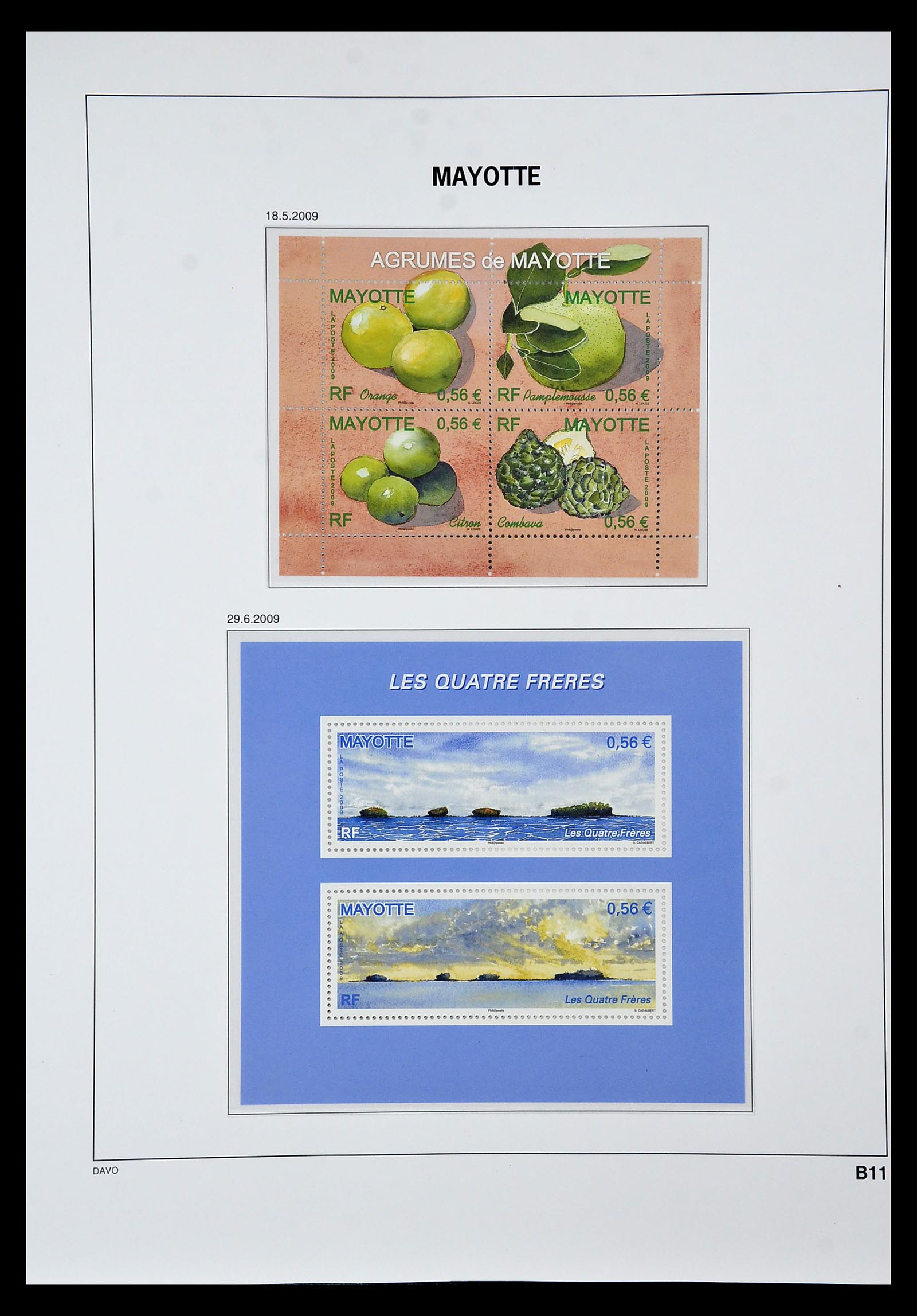 34851 034 - Postzegelverzameling 34851 Mayotte 1997-2011.