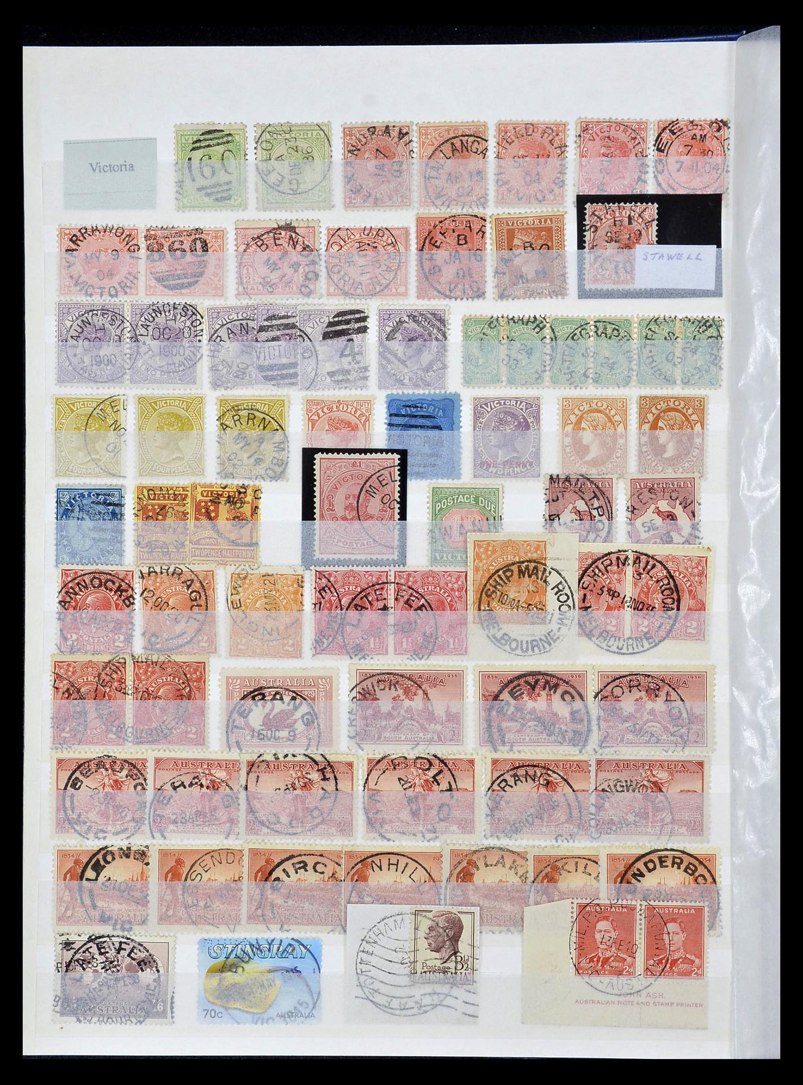 34872 004 - Postzegelverzameling 34872 Australië en Staten 1850-1980.