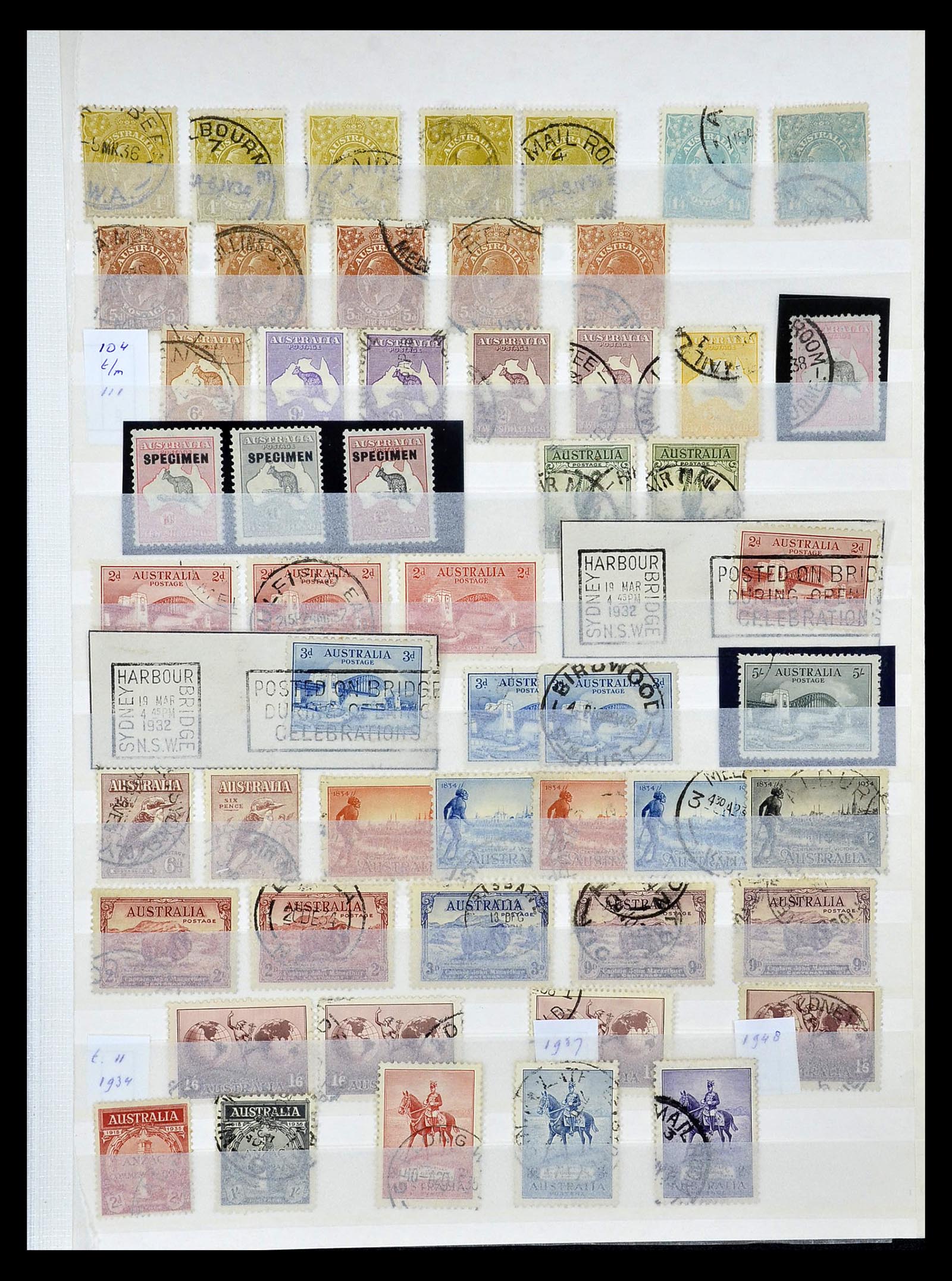 34872 009 - Postzegelverzameling 34872 Australië en Staten 1850-1980.