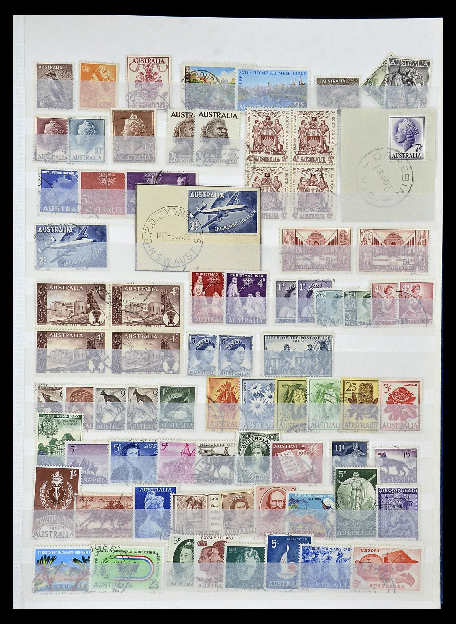34872 012 - Postzegelverzameling 34872 Australië en Staten 1850-1980.