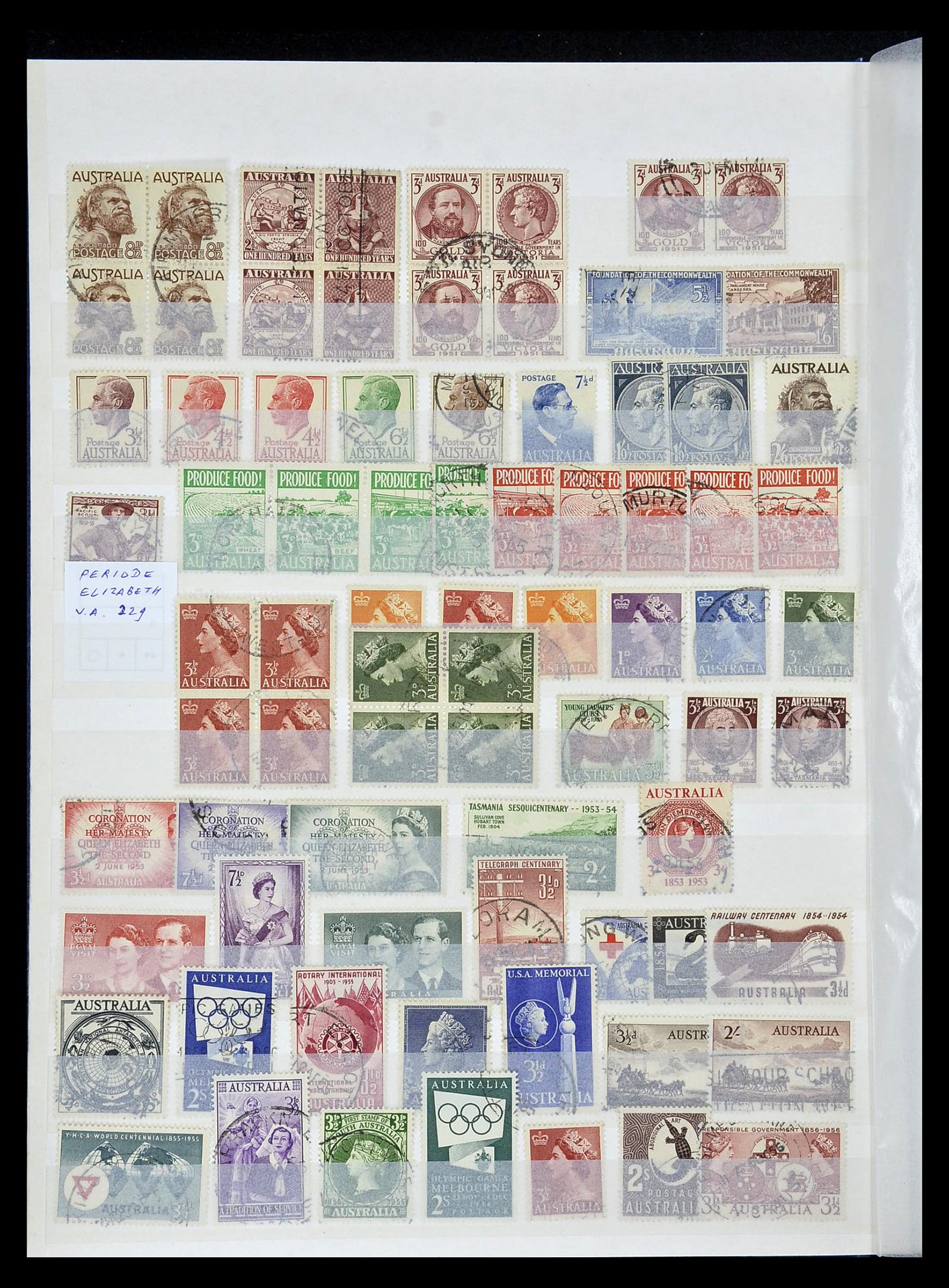 34872 013 - Postzegelverzameling 34872 Australië en Staten 1850-1980.