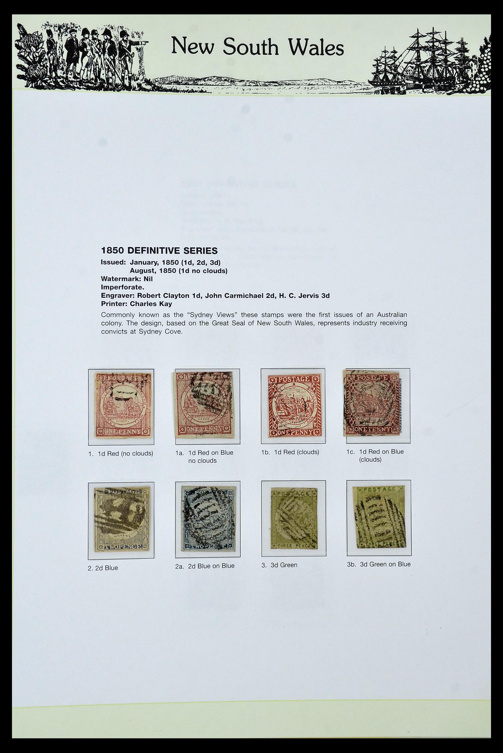 34875 001 - Postzegelverzameling 34875 Nieuw Zuid Wales 1850-1903.